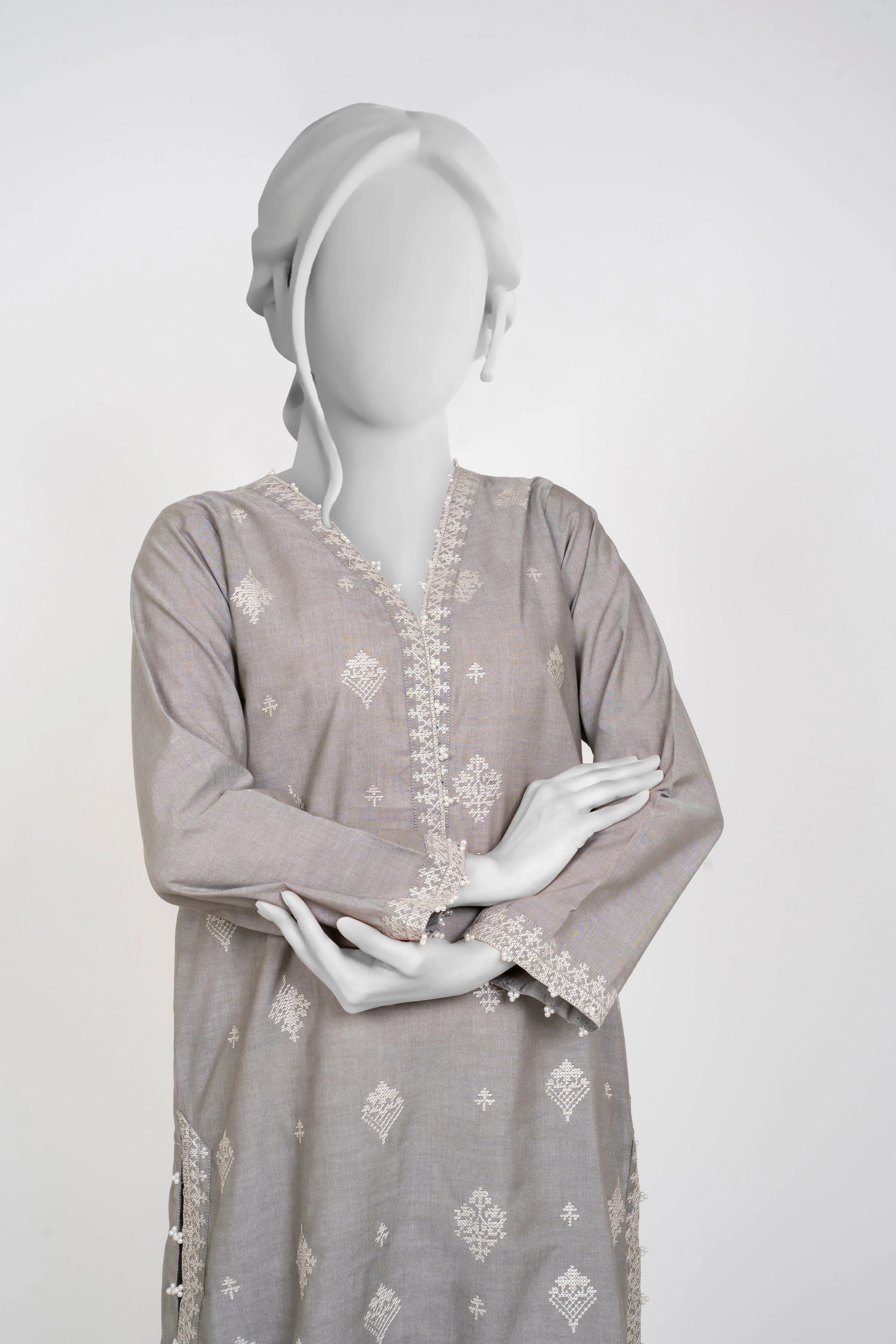 Chambray By Ayla Studio Solid Co Ords Winter Suit-EAE210105H - Image 2
