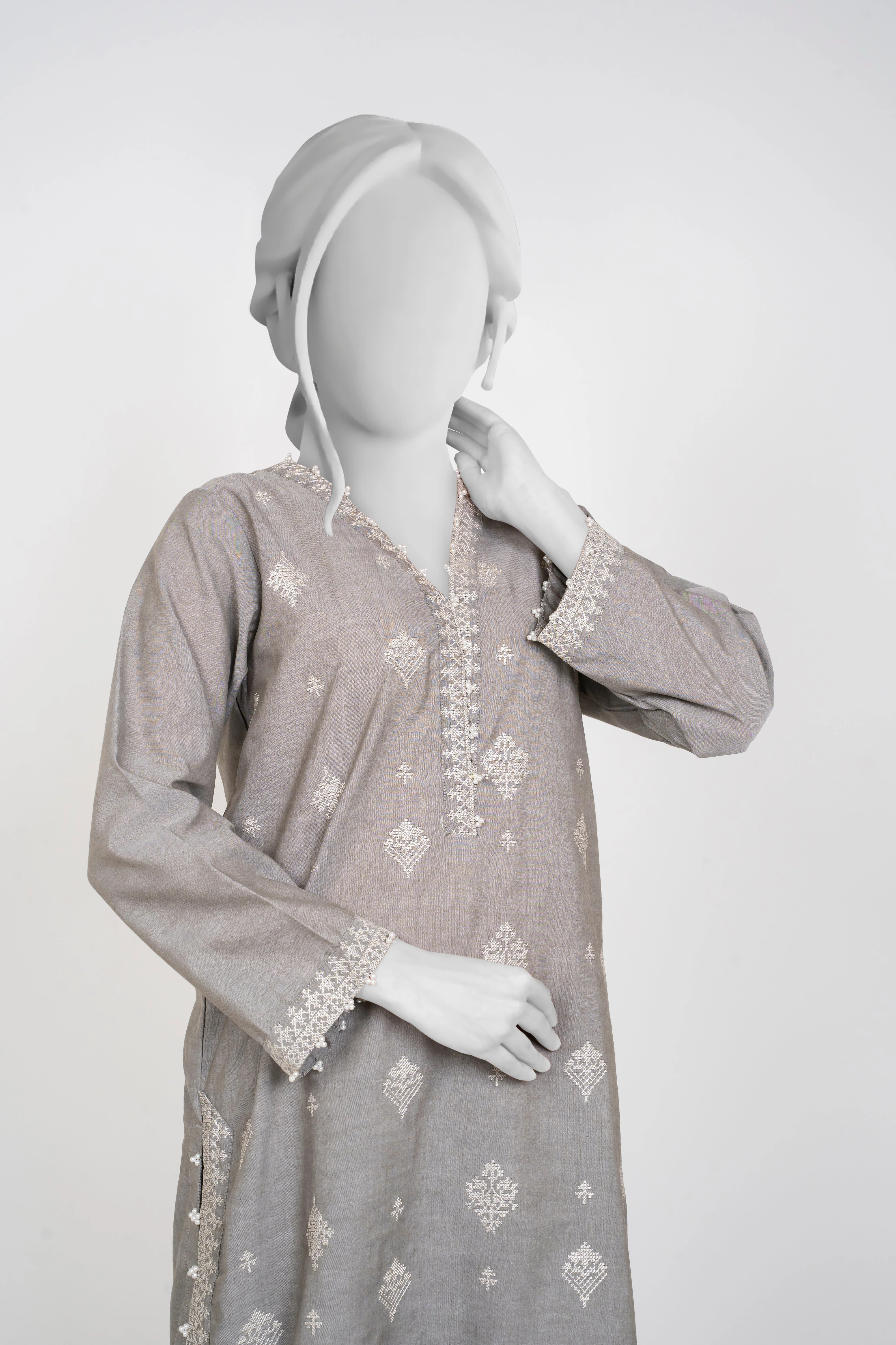 Chambray By Ayla Studio Solid Co Ords Winter Suit-EAE210105H - Image 4