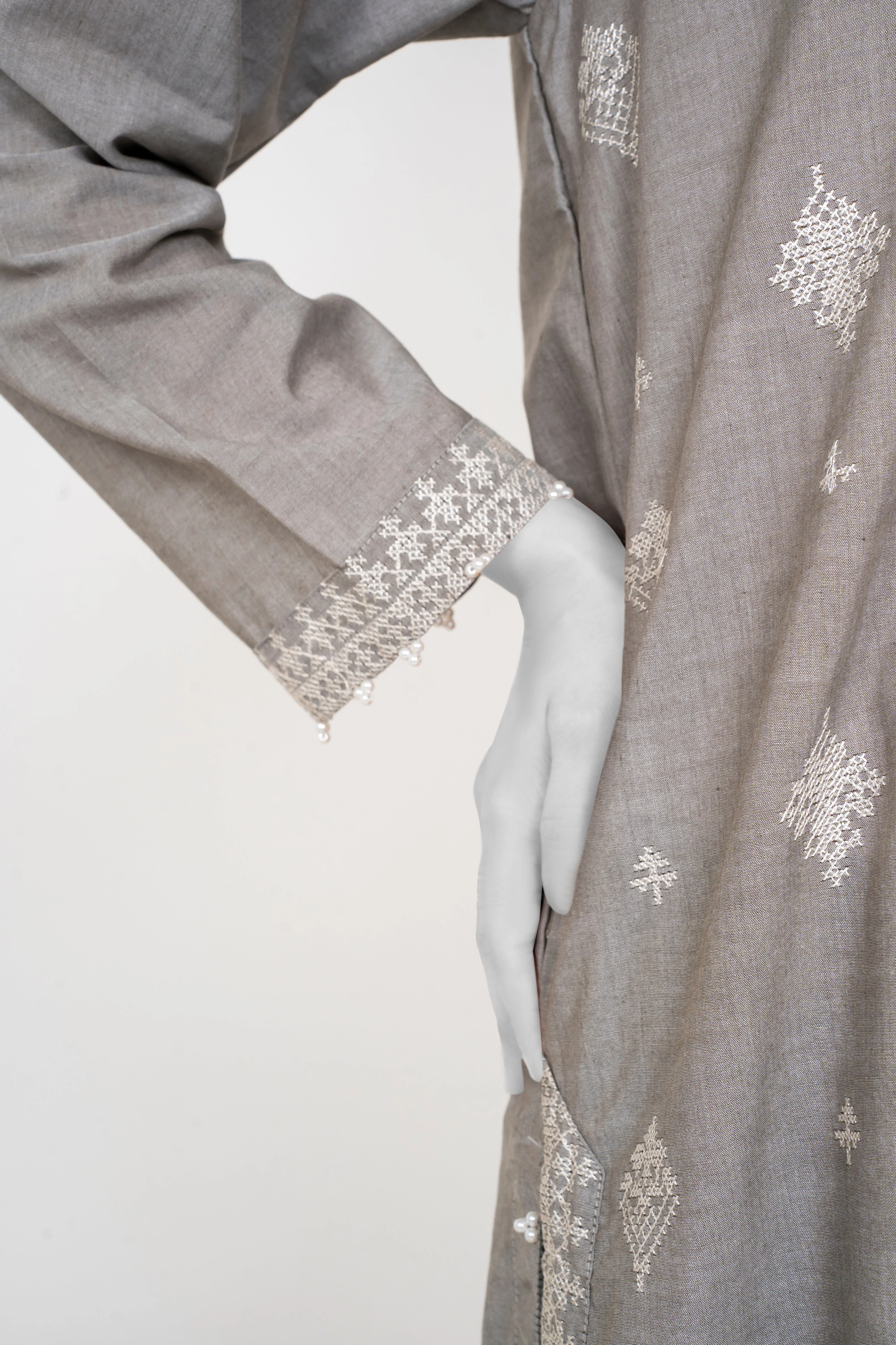 Chambray By Ayla Studio Solid Co Ords Winter Suit-EAE210105H - Image 5
