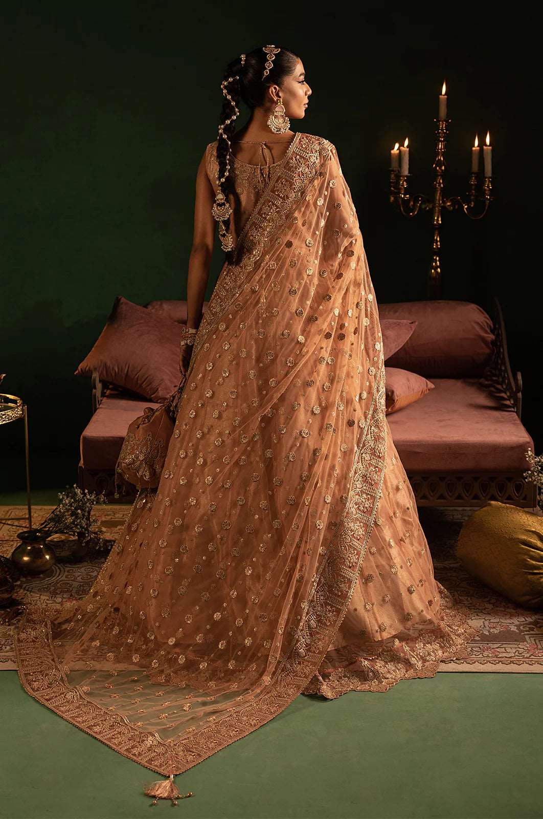 Onora by Diara Couture Unstitched 3 Piece Wedding Suit AYLA - WC-2-06 - Image 3
