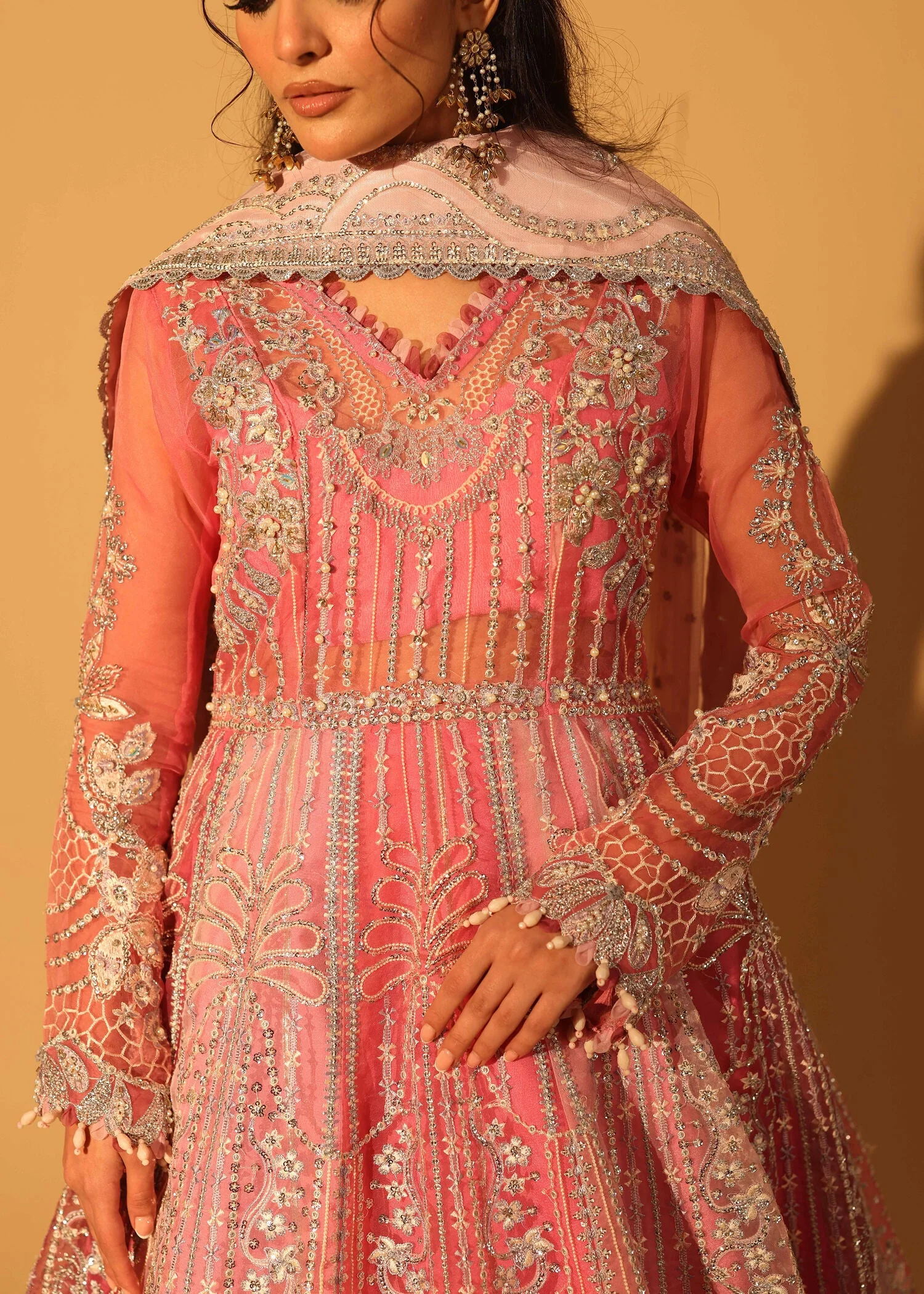 Aylin Unstitched 3 Piece Luxury Silk Edit Suit-Petal Bloom - Image 5