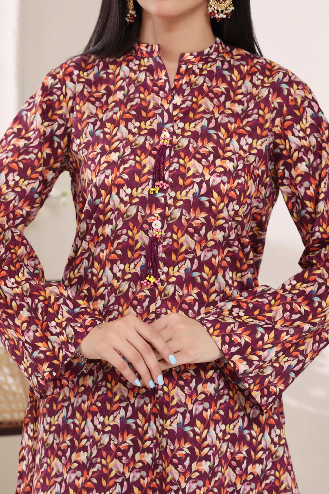 Aizal Stitched 2 Piece Cambric Co Ords Suit-AZL-707 - Image 2