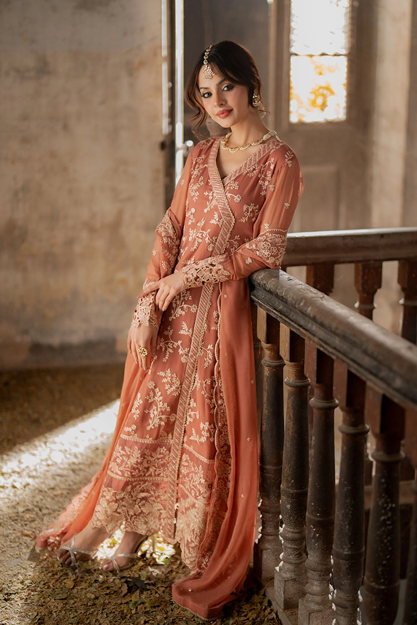 Azure Ensembles Unstitched 3 Piece Festive Formals Collection-I-01353-Dusky Bloom - Image 3