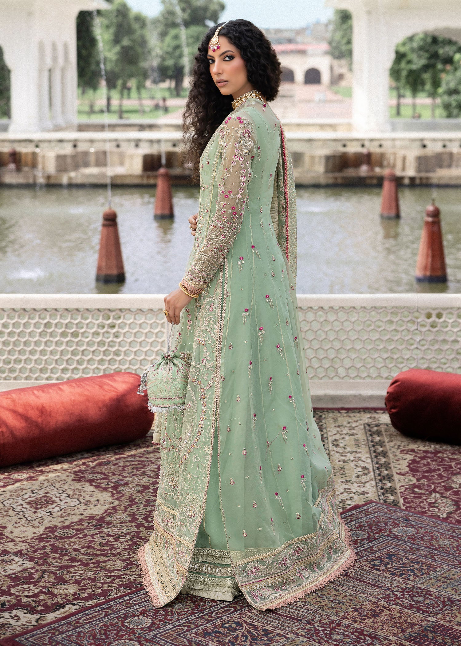 Sardinia Unstitched 3 Piece Bridal Collection-Bahar Bano - Image 7
