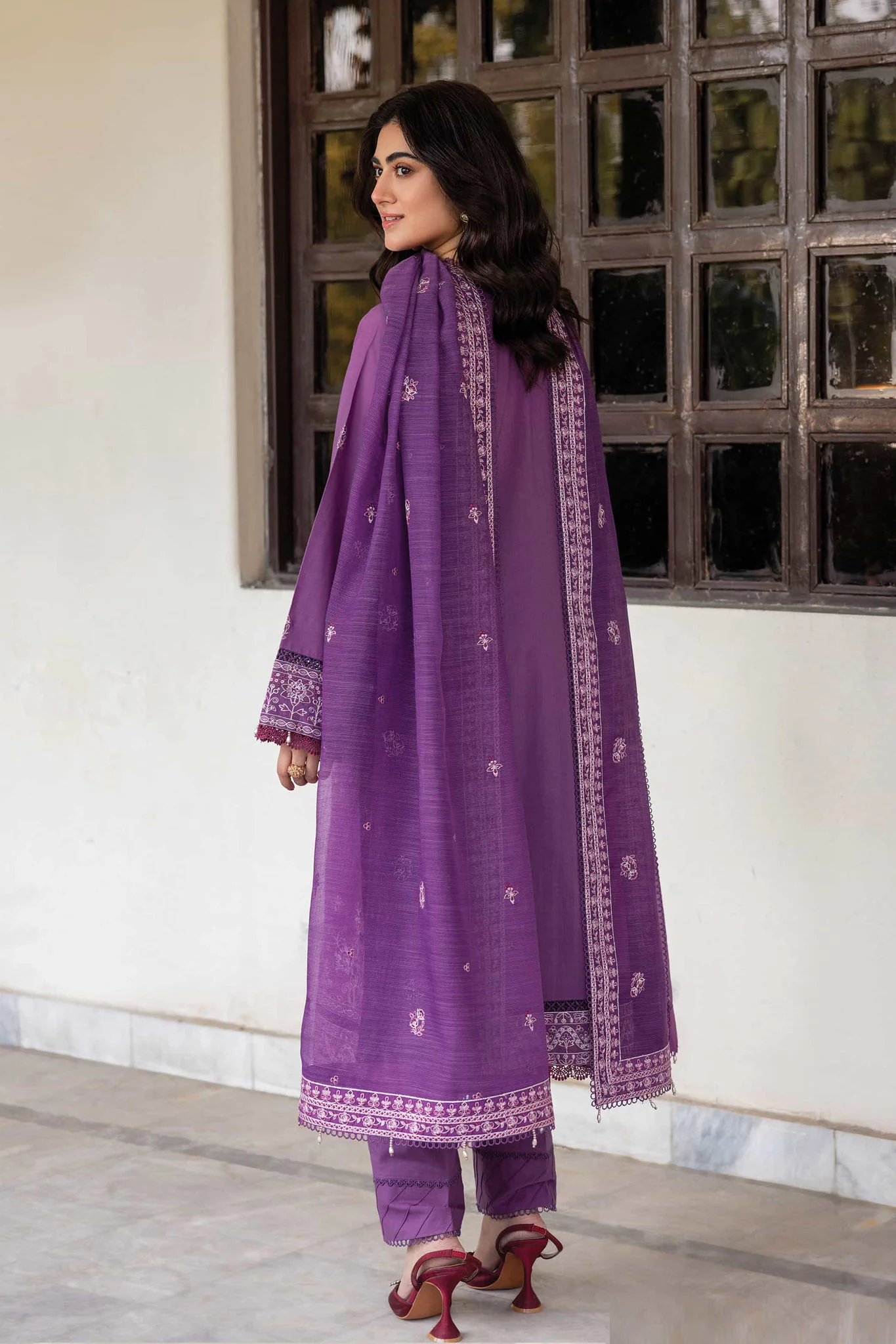 Bahar By Farasha Unstitched 3 Piece Emb Lawn Edit-II Collection-05-Dreamy Glint - Image 3