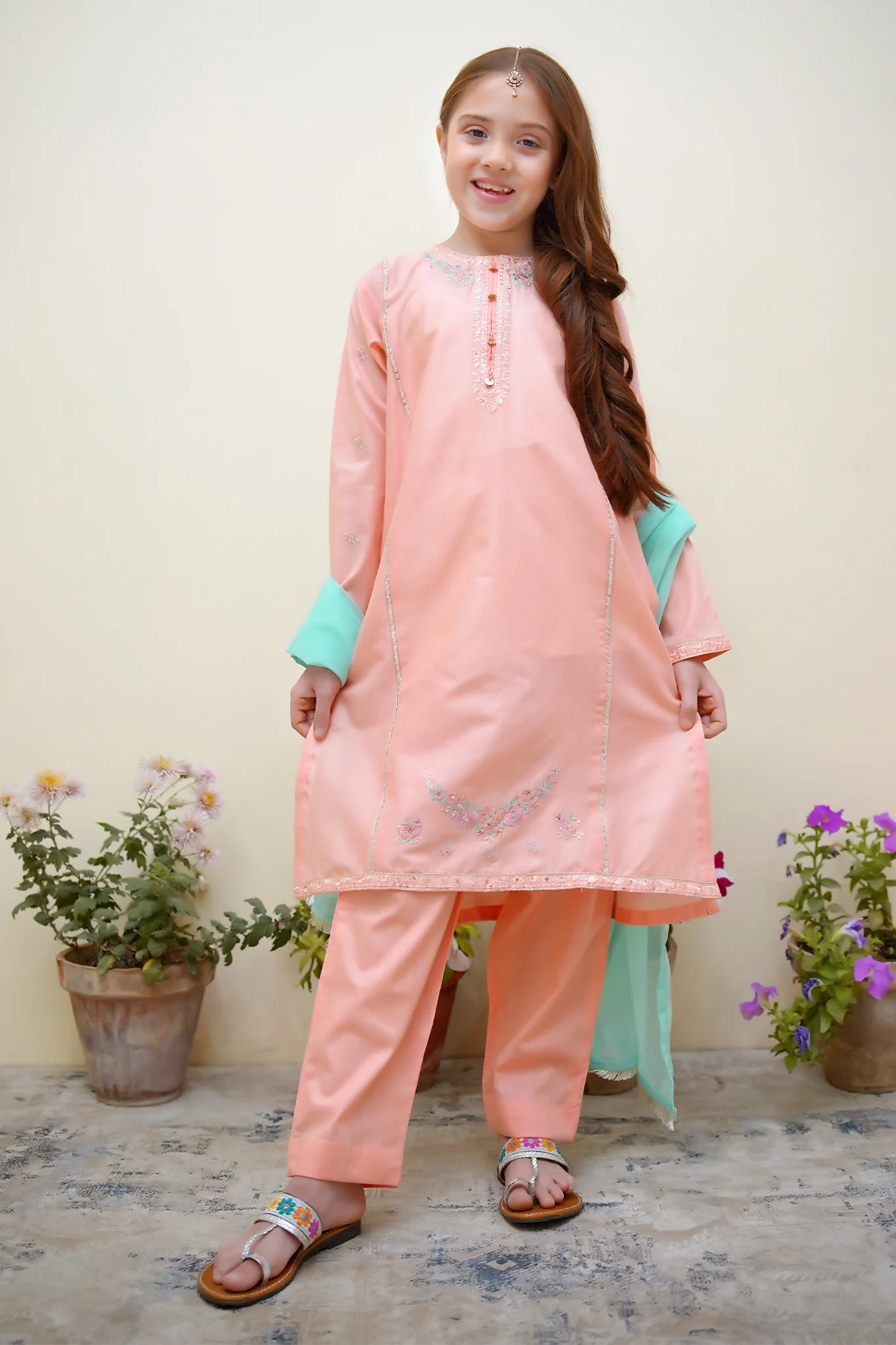 Bahar E Eid by Shanzey Stitched 3 Piece Festive Emb Cotton Collection-SHK-3624 - Image 3
