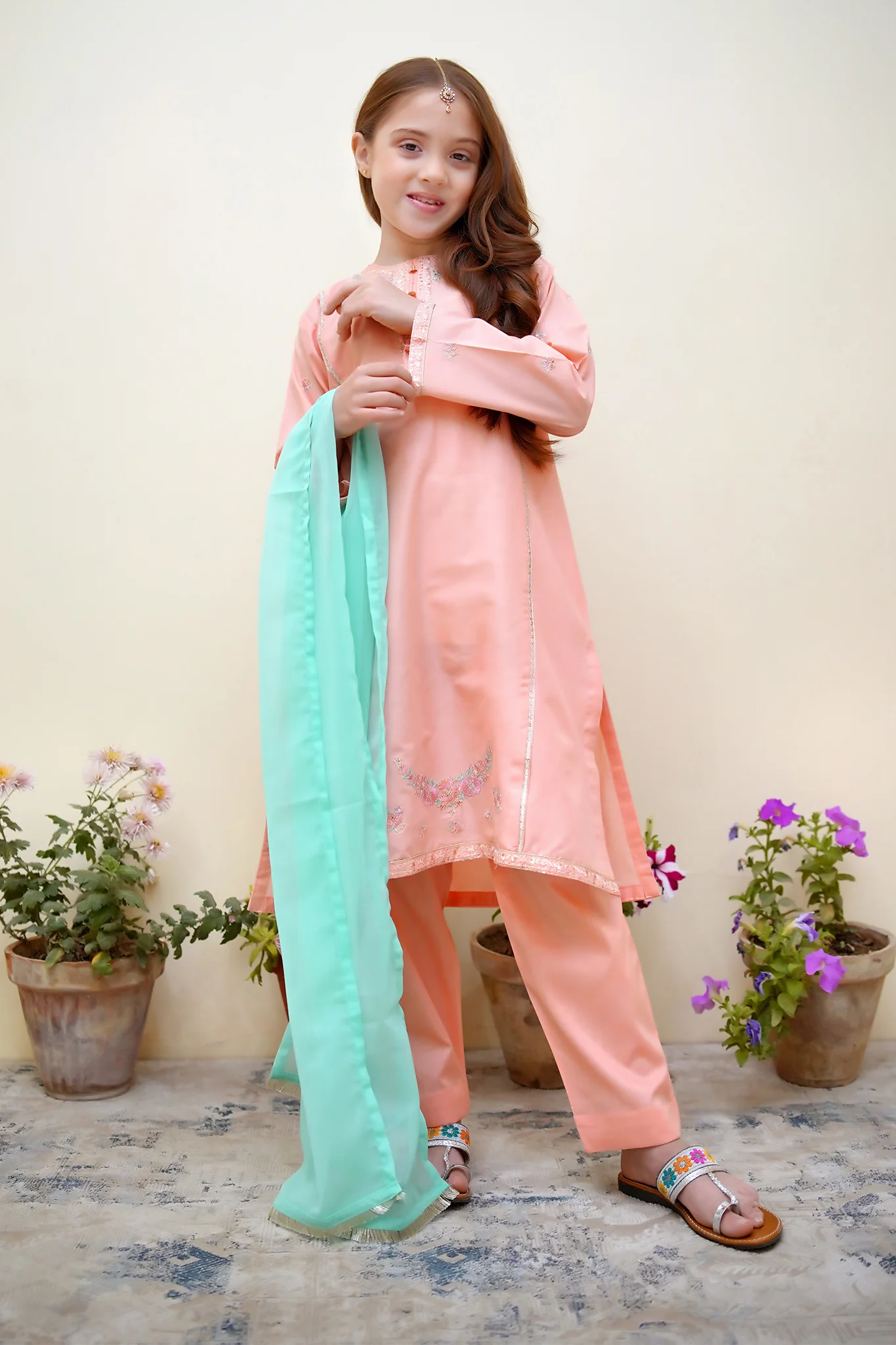 Bahar E Eid by Shanzey Stitched 3 Piece Festive Emb Cotton Collection-SHK-3624 - Image 5
