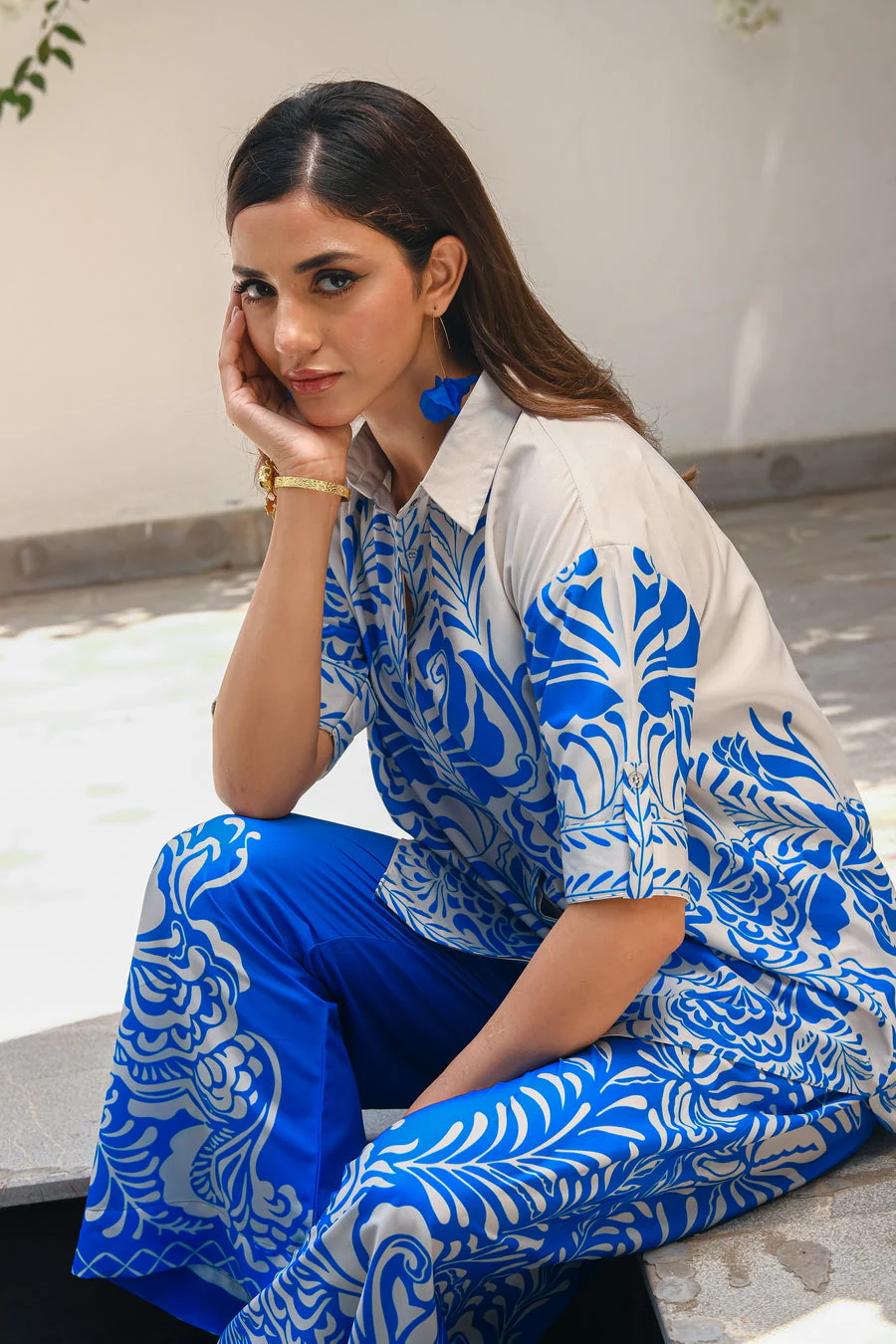Sprinkles Stitched 2 Piece Summer Co Ord Sets Women Suit-Bali - Image 2