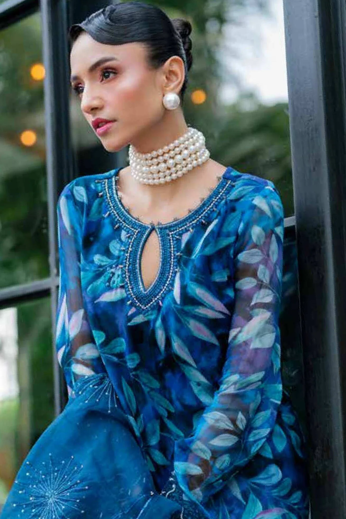 Ballerina by Nureh Unstitched 3 Piece Chiffon Suit-NU2-153 - Image 2