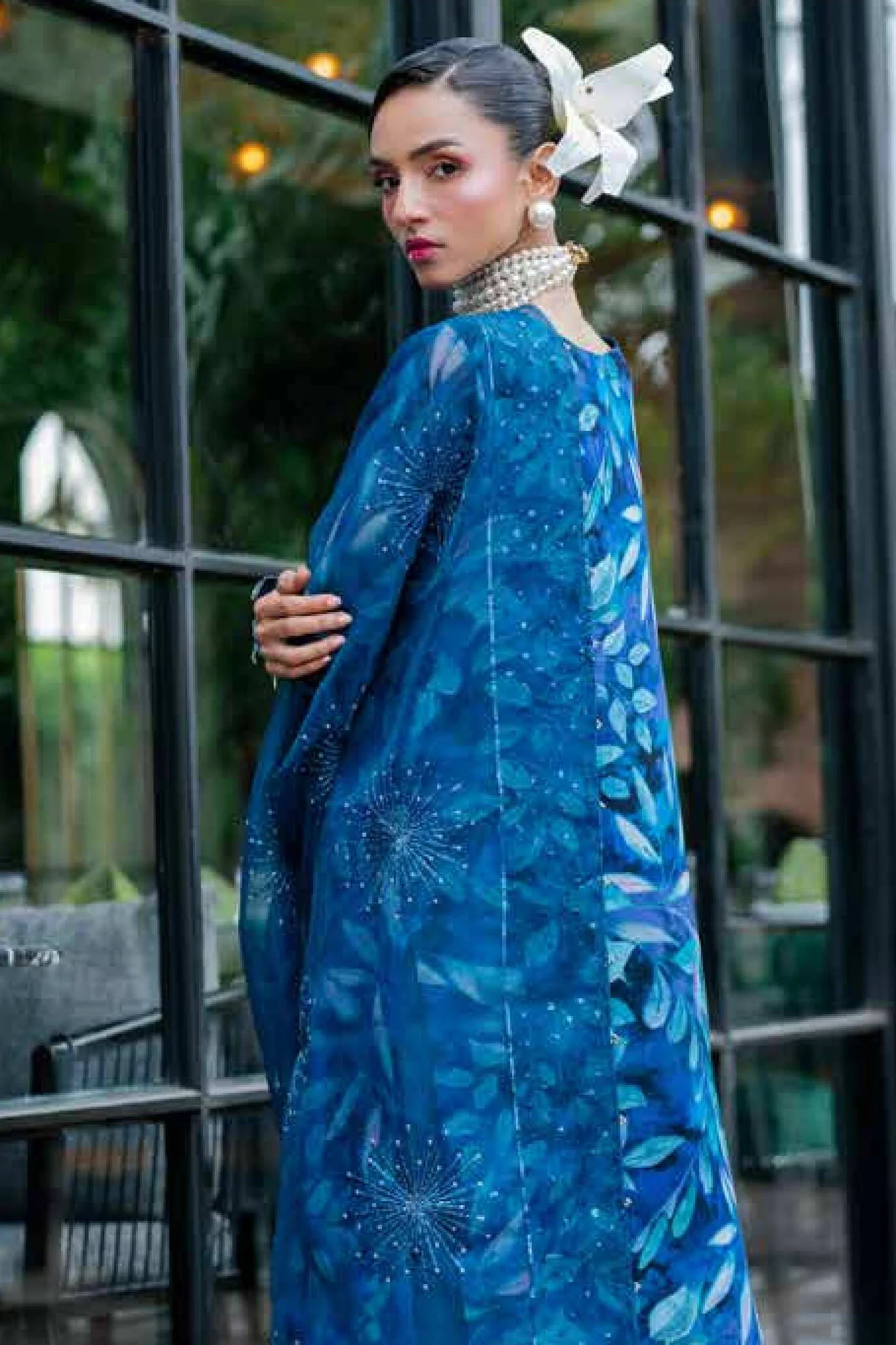 Ballerina by Nureh Unstitched 3 Piece Chiffon Suit-NU2-153 - Image 3