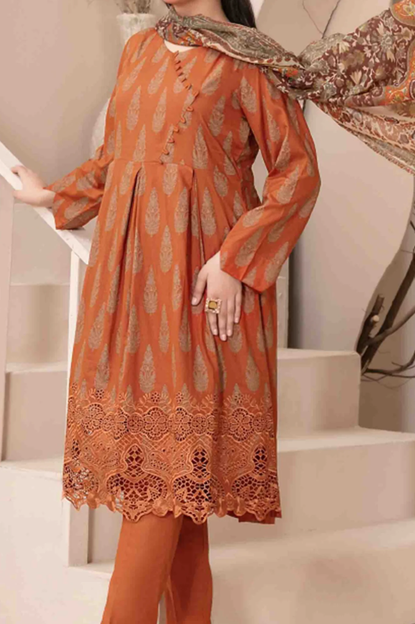 Banah By Tawakkal Unstitched 3 Piece Emb Lawn Suit-D-9117 - Image 2