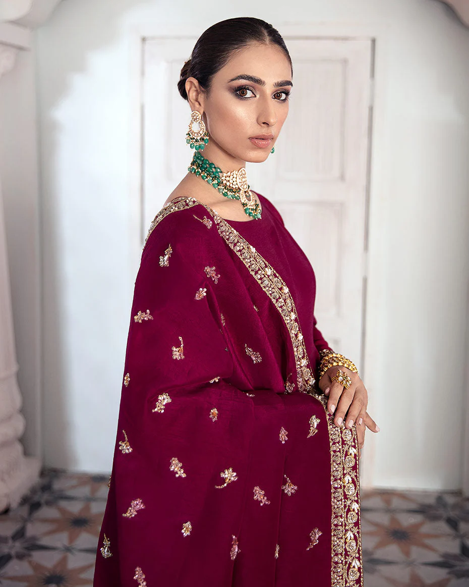 Aarzoo By Gulaal Bridal Shawl-Bano K-02 - Image 3