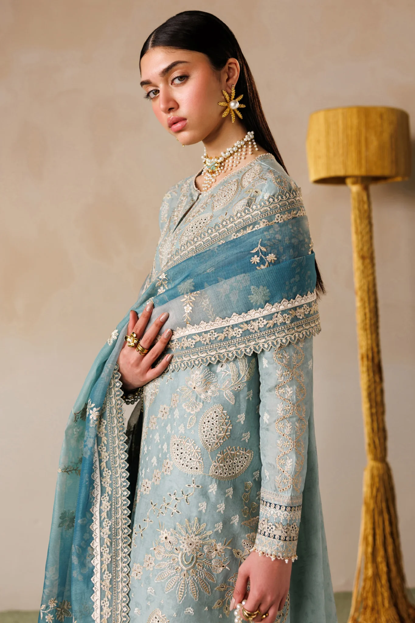 Baroque Unstitched 3 Piece Emb Eid Lawn Suit-EL26-D01 - Image 2