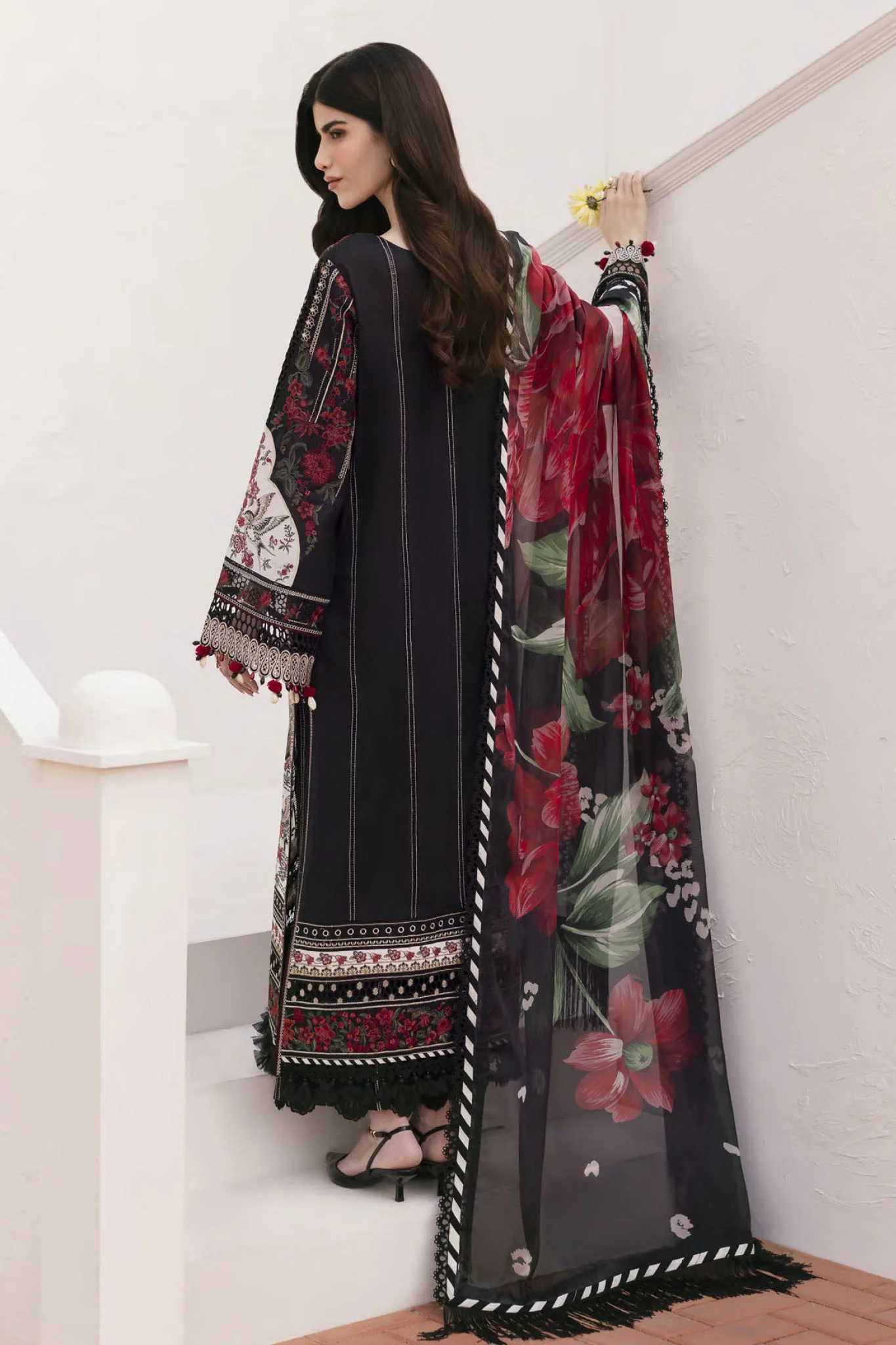 Baroque Unstitched 3 Piece Eid Lawn Suit-BEL-01 - Image 3