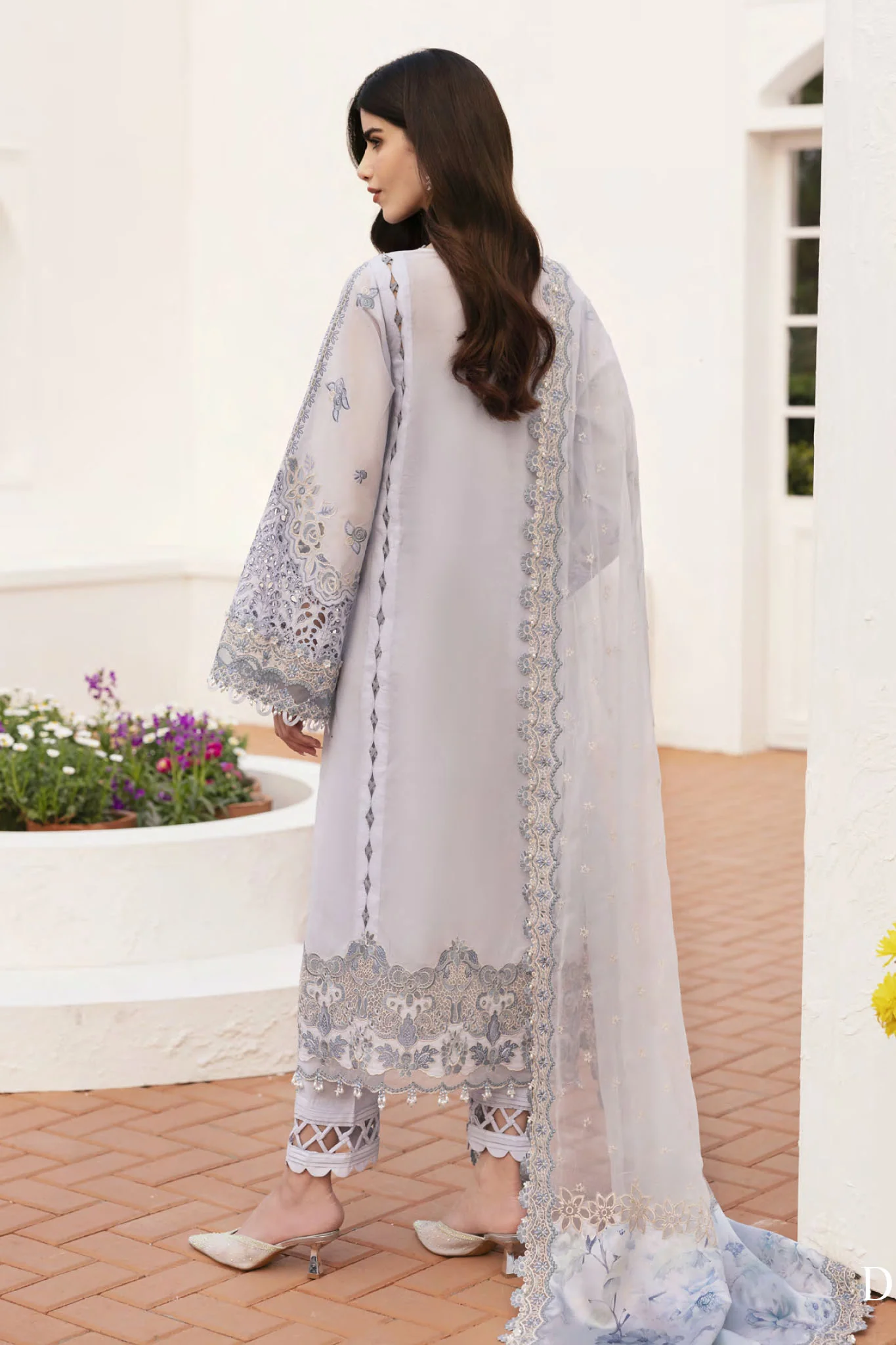 Baroque Unstitched 3 Piece Eid Lawn Suit-BEL-02 - Image 3