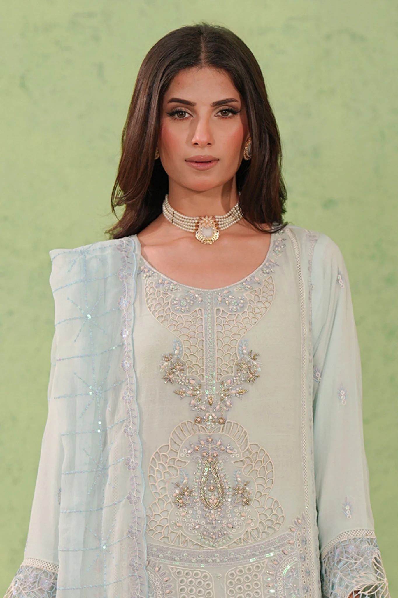 Bayan By Guzel Stitched 3 Piece Chiffon Formals Suit-BG-01-Sapna - Image 2