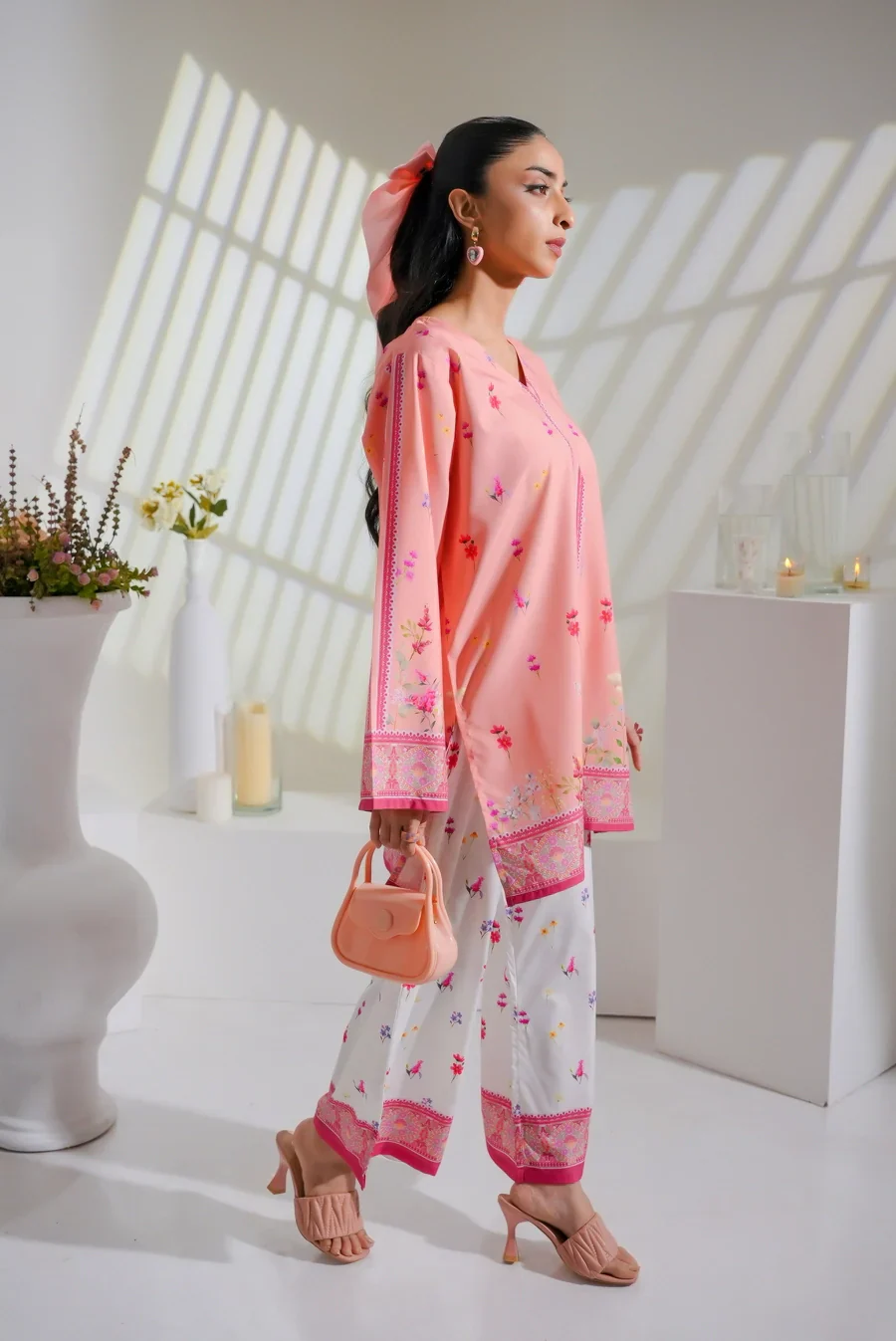 Dhaga Stitched 2 Piece Crepe Suit-Bella - Image 3
