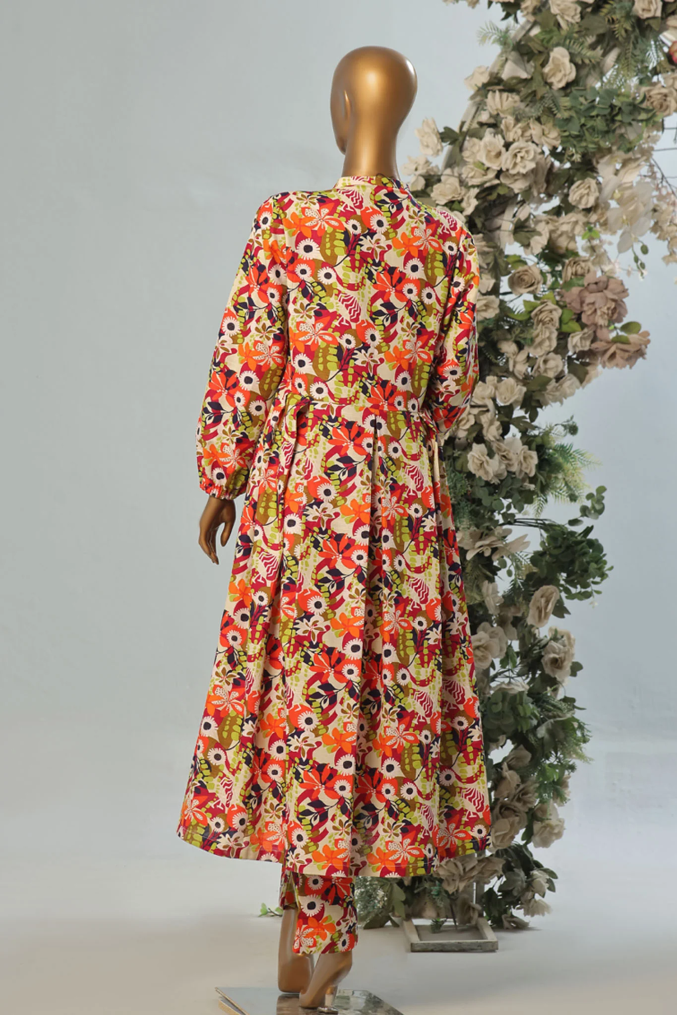 Bin Saeed Stitched 2 Piece Exclusive Printed Khaddar Frocks Vol-01 Suit-WKST-1277-Multi - Image 3