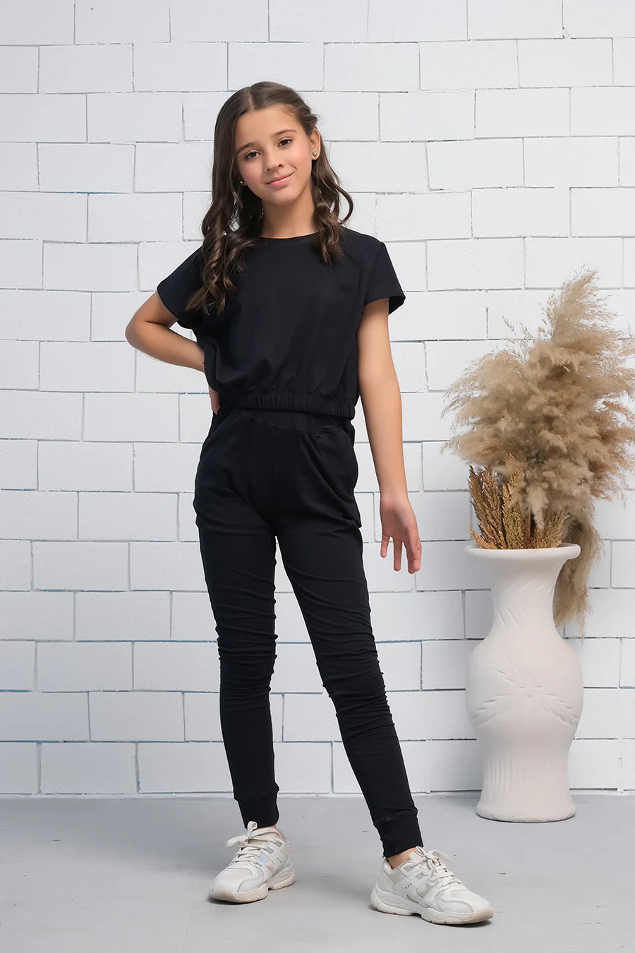 Sprinkles Stitched 2 Piece Summer Co Ord Sets Kids Suit-Black 2Pcs Cord Set with Short Sleeves Shirt and Trouser - Image 5