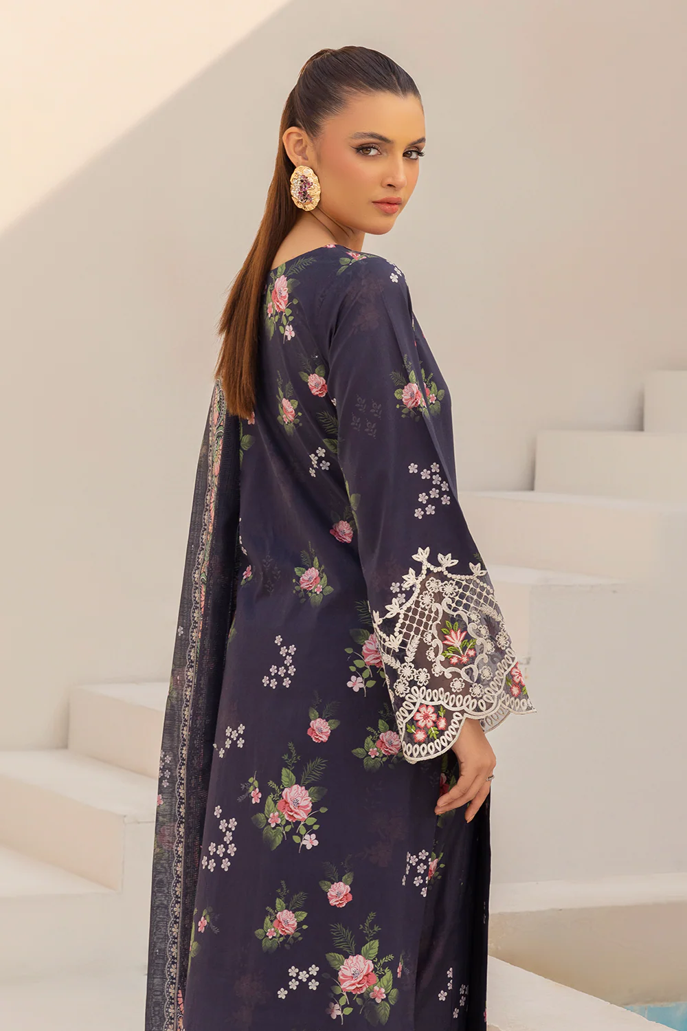 Daastan Edit 01 By Esra Stitched 3 Piece Emb Lawn Collection-DT-25-09 - Image 4