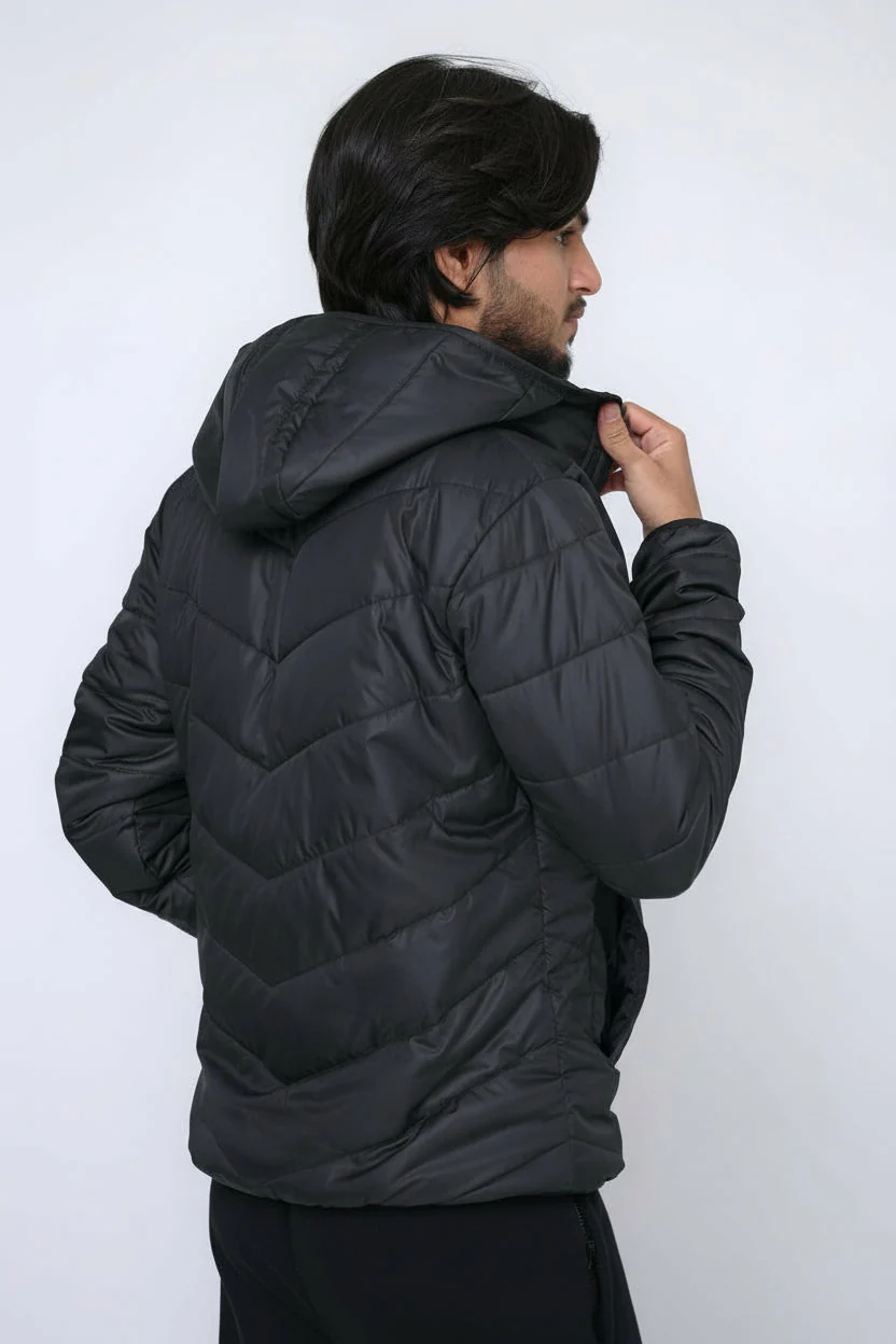 Winter Men's Core By Suitsu Stitched Western Suit-Black Shield Puffer - Image 2