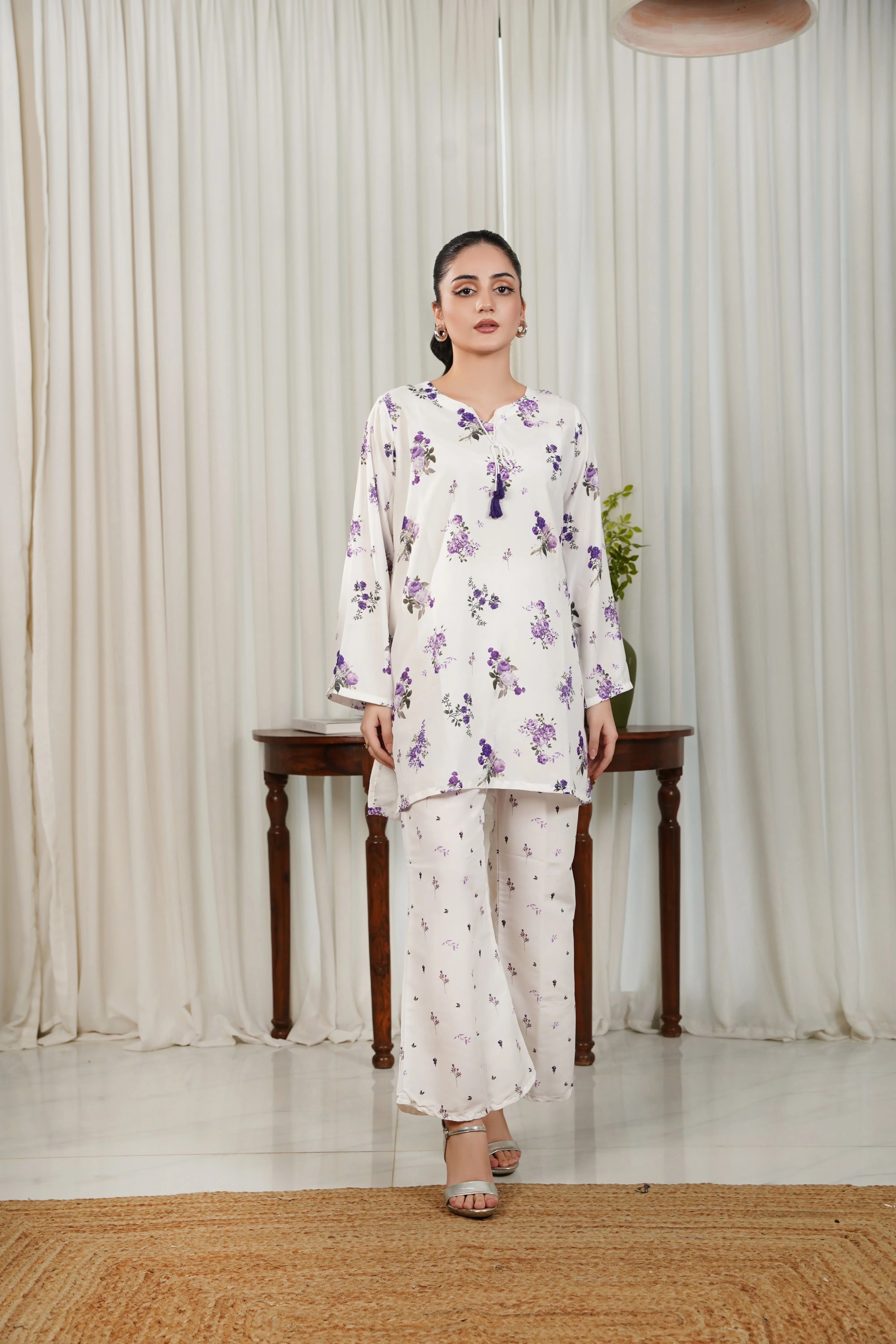 Dhaga Stitched 2 Piece Poly Cambric Suit-Blaire