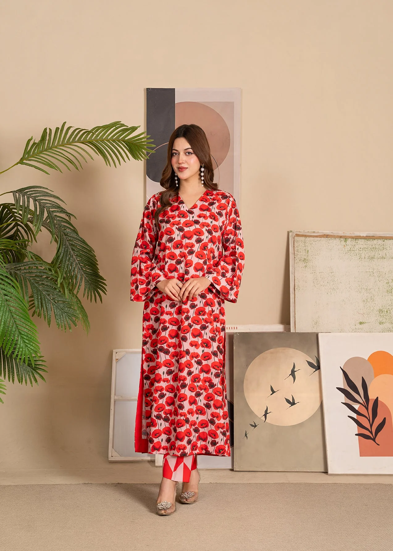 Daily Wear By Stitch Vibes Stitched Summer Suit-Bloom Long