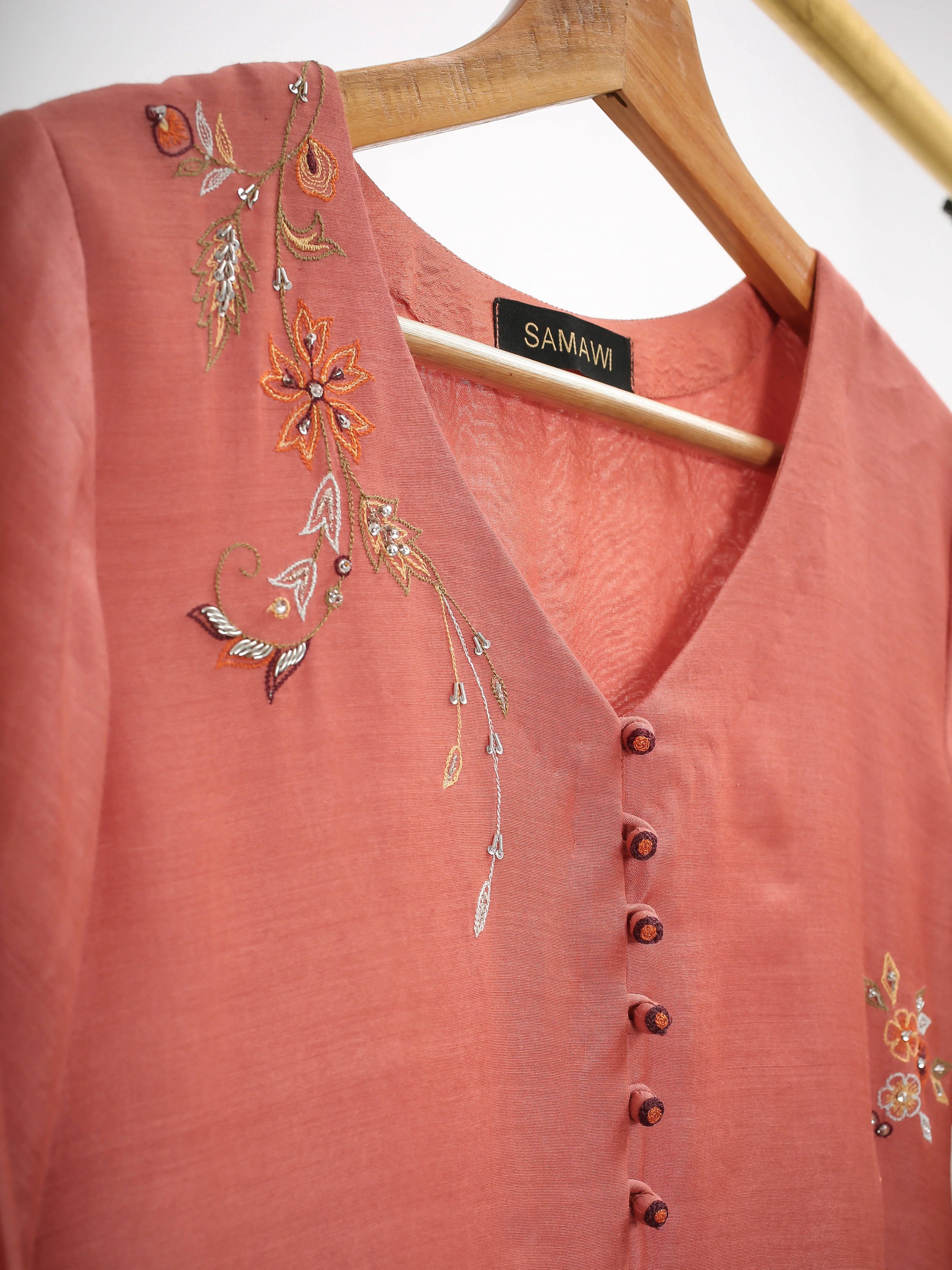 Samawi Stitched Kurta Suit-Blossom Kurta - Image 4