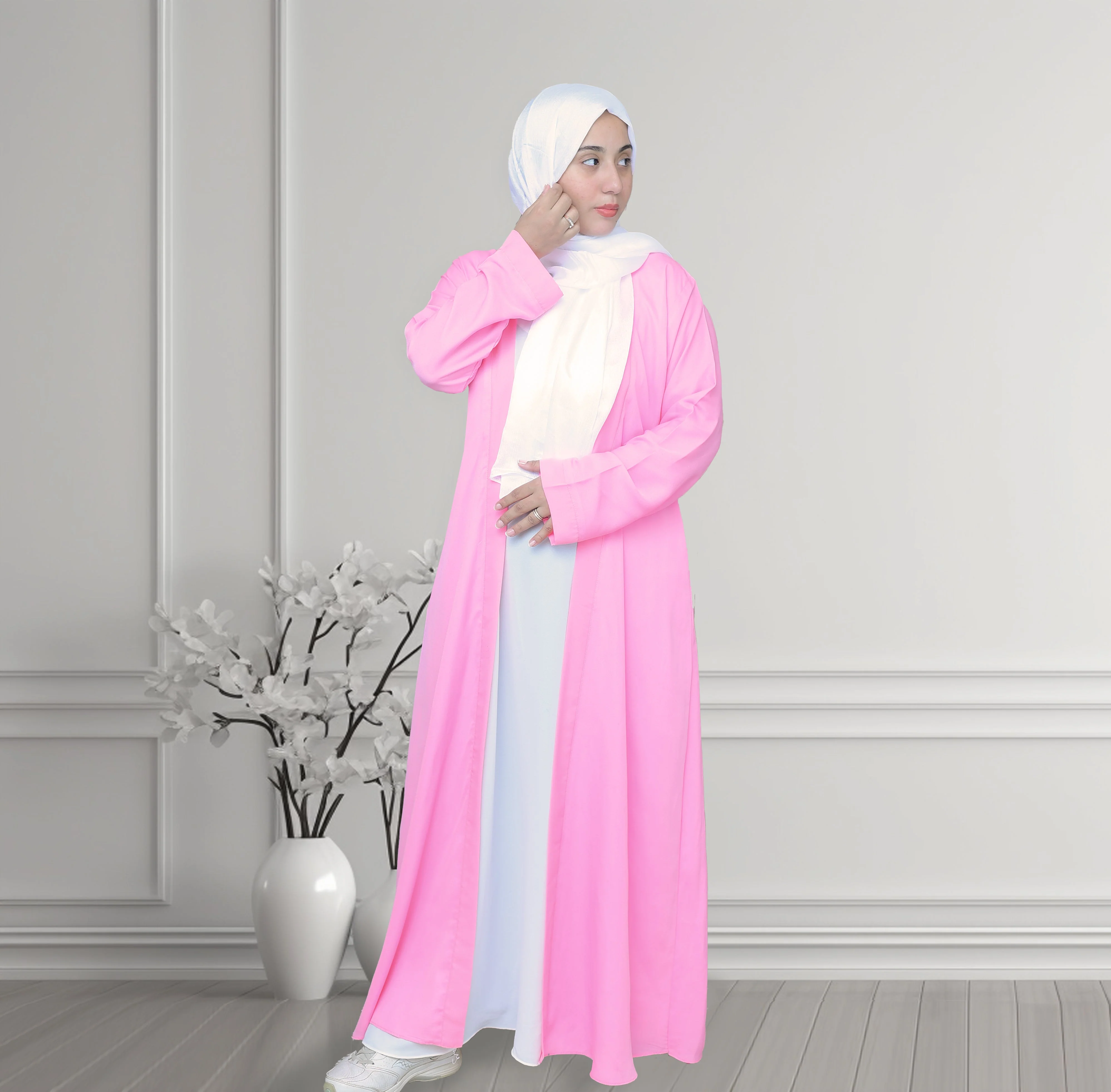 Bustangi Pink Abaya - Image 2