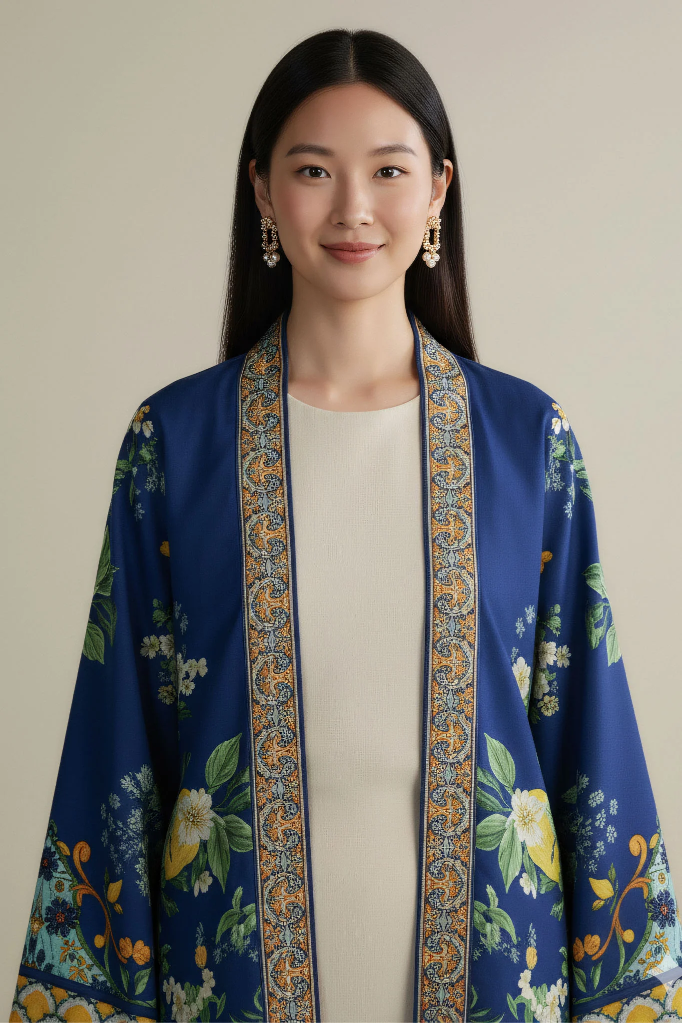 Brandlo Stitched 2 Piece Suit-BLUE FLORAL YL-30 - Image 2