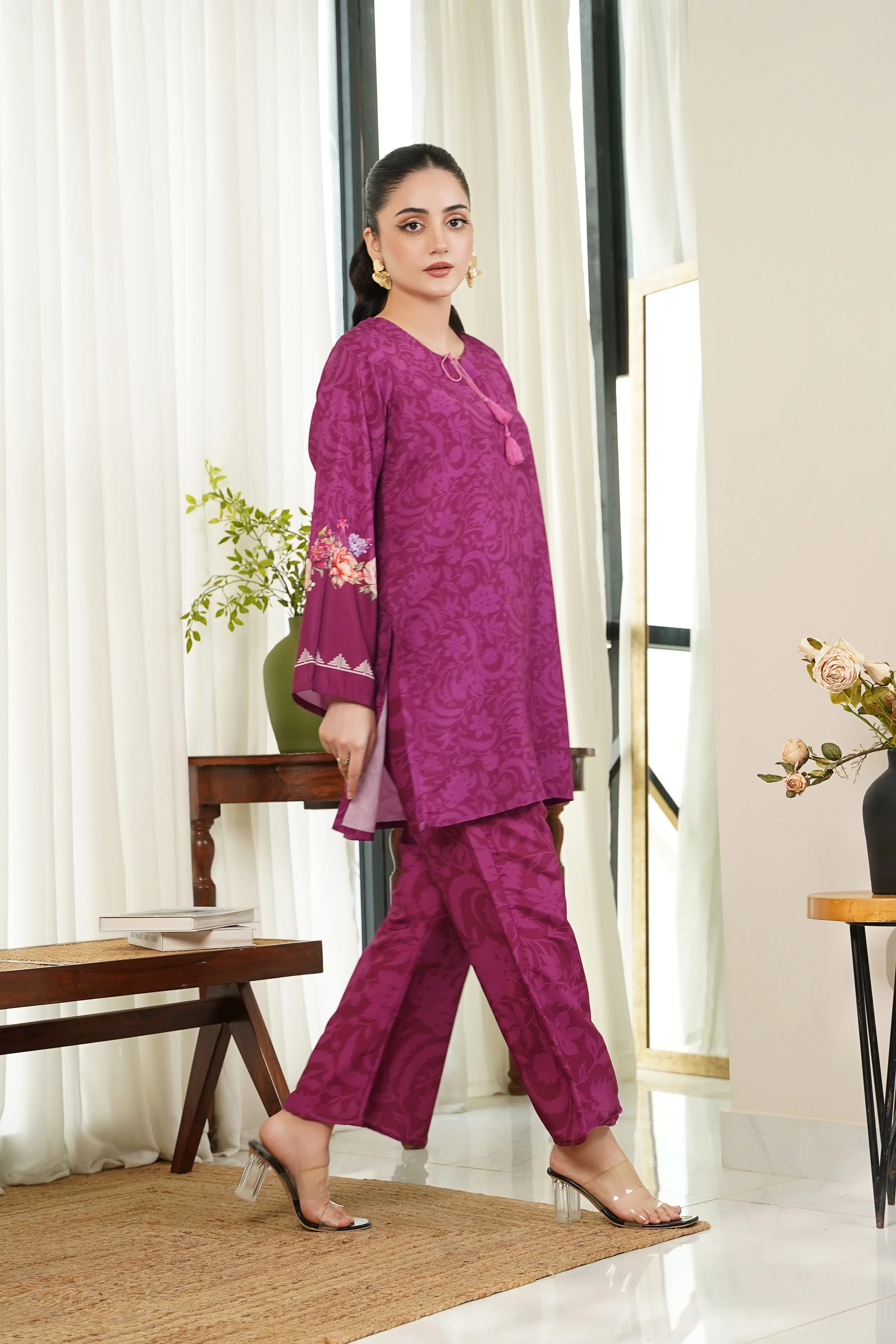 Dhaga Stitched 2 Piece Poly Cambric Suit-Bridgette - Image 3