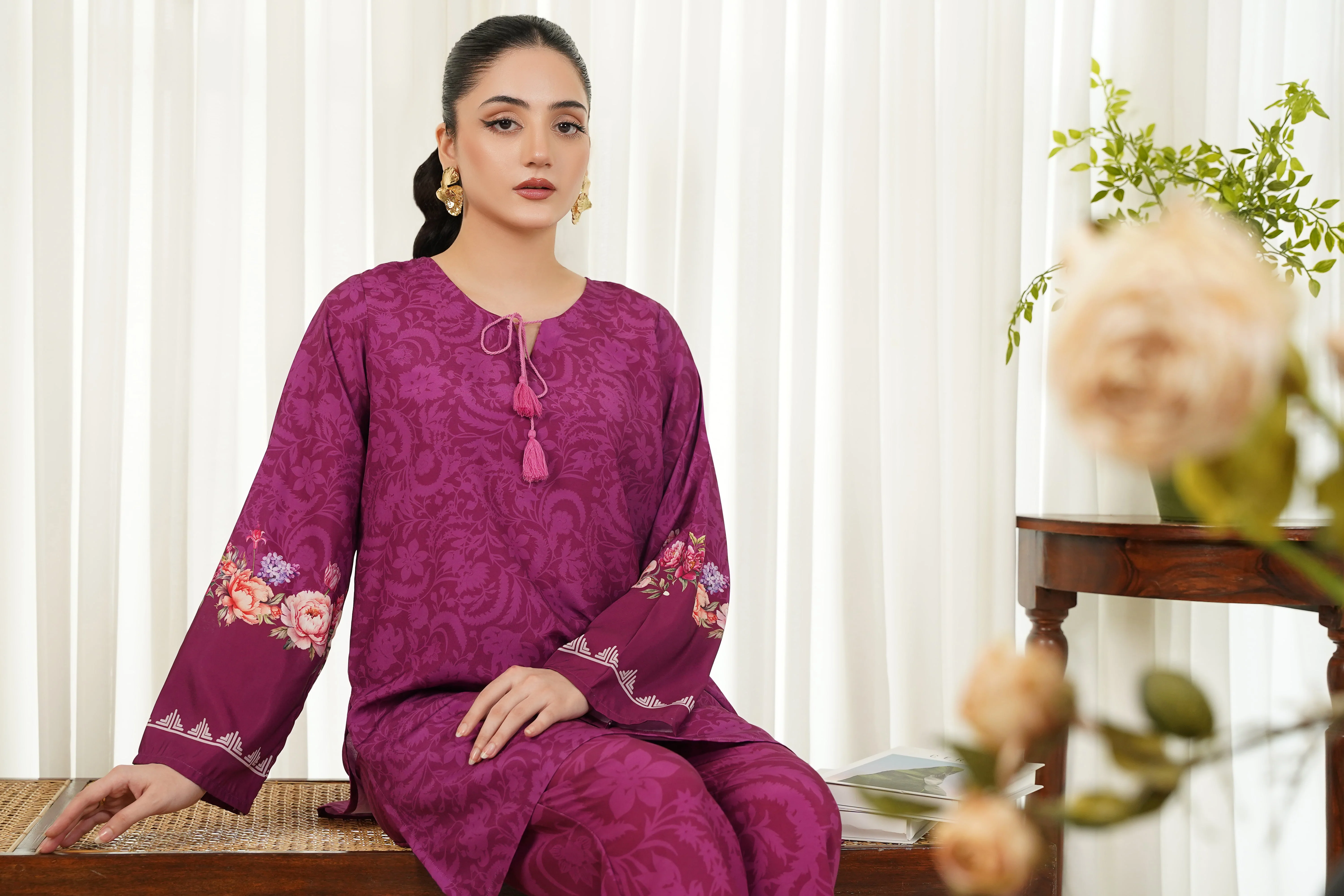 Dhaga Stitched 2 Piece Poly Cambric Suit-Bridgette - Image 6