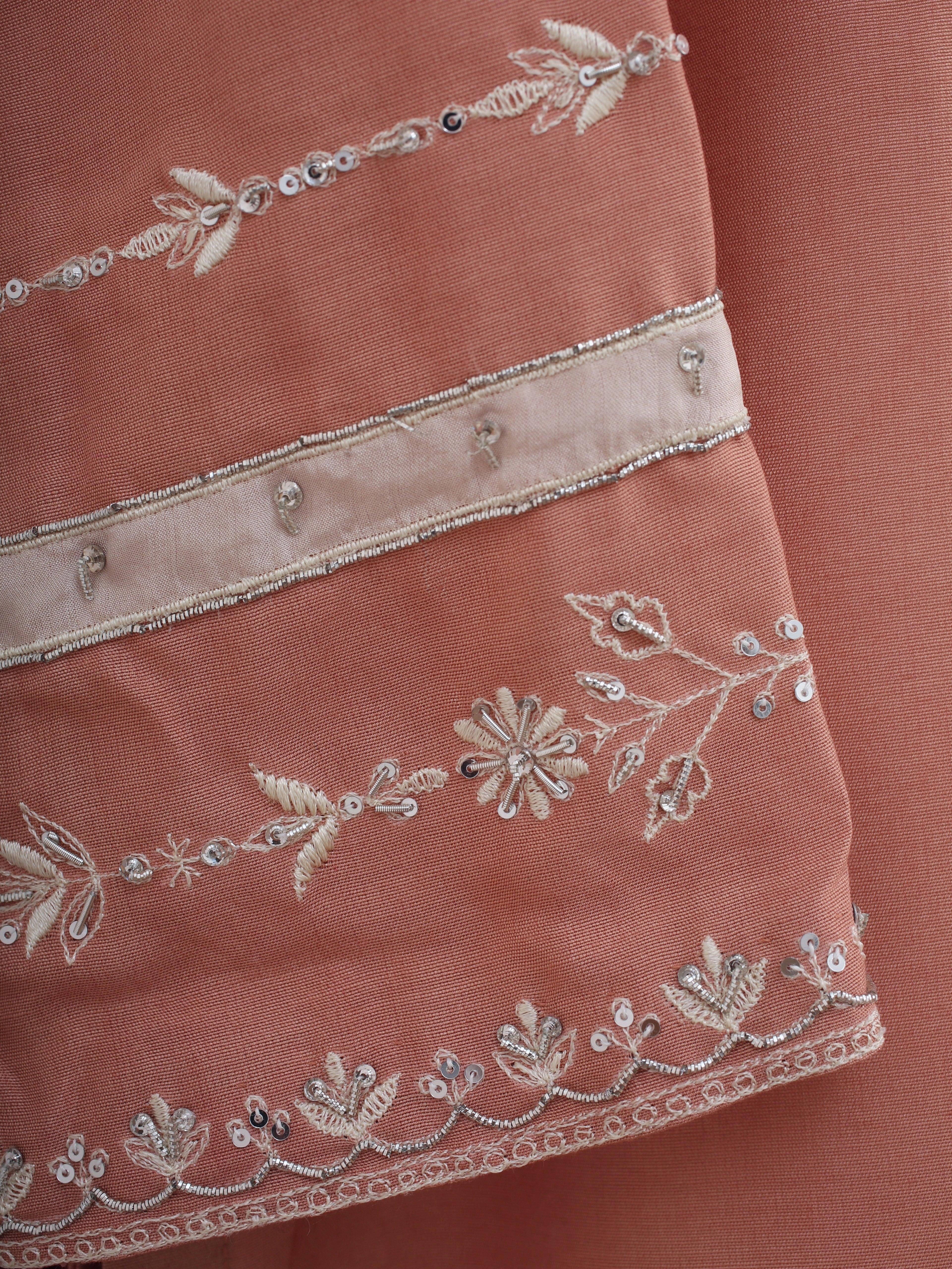 Samawi Stitched Kurta Suit-Bubblegum Pink Kurta - Image 4