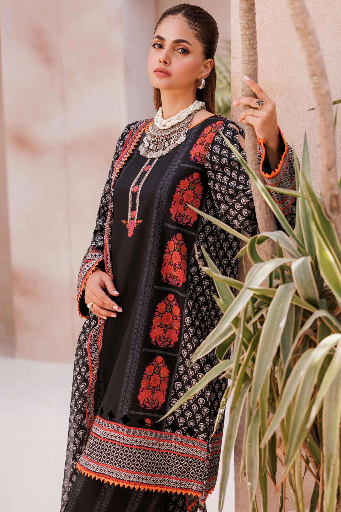 C Prints By Charizma Unstitched 3 Piece Printed Lawn Vol-07 Black Edition Suit-CP4-61 - Image 2