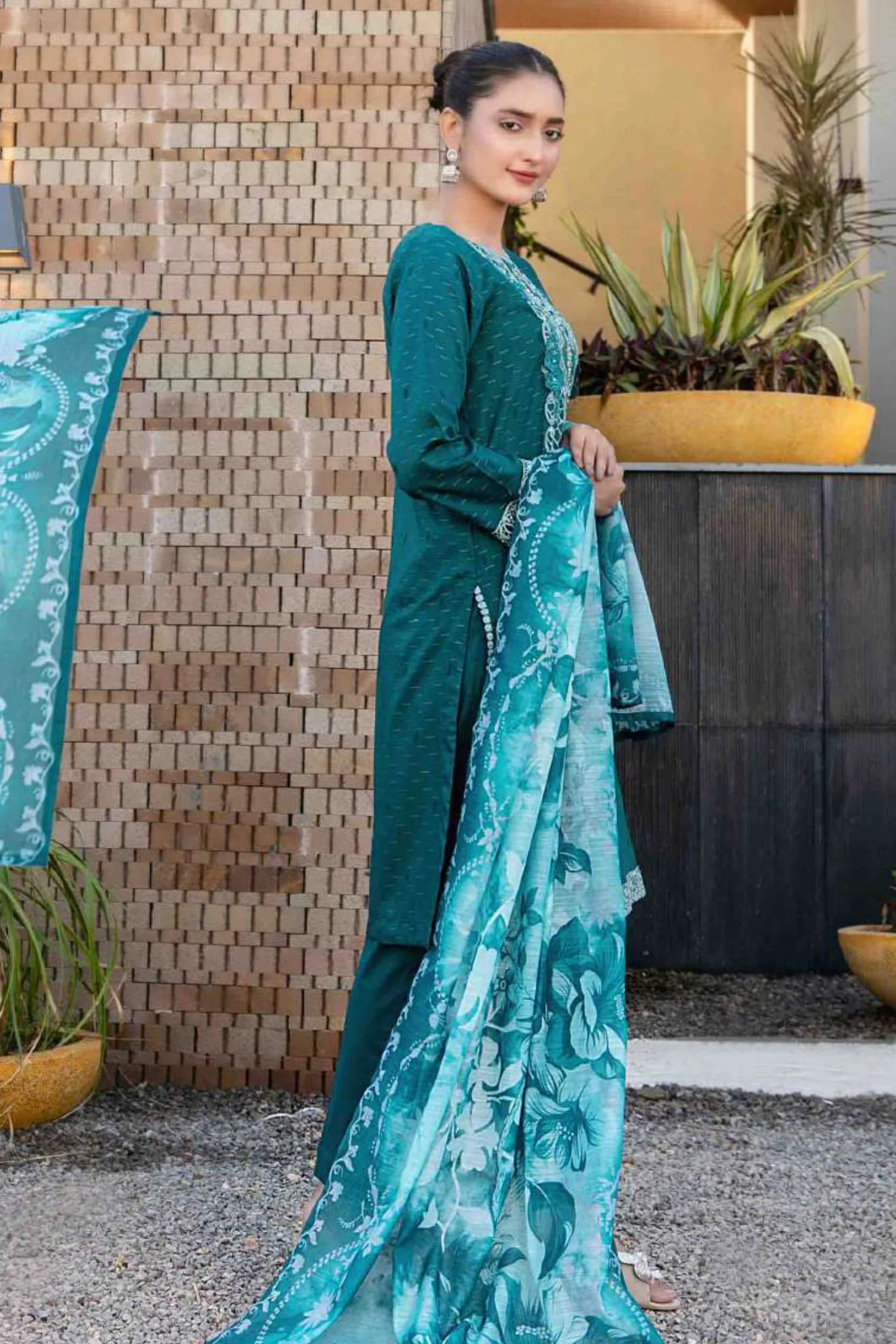 Calafia By Tawakkal Stitched 3 Piece Emb Lawn Collection-D-3145 - Image 3