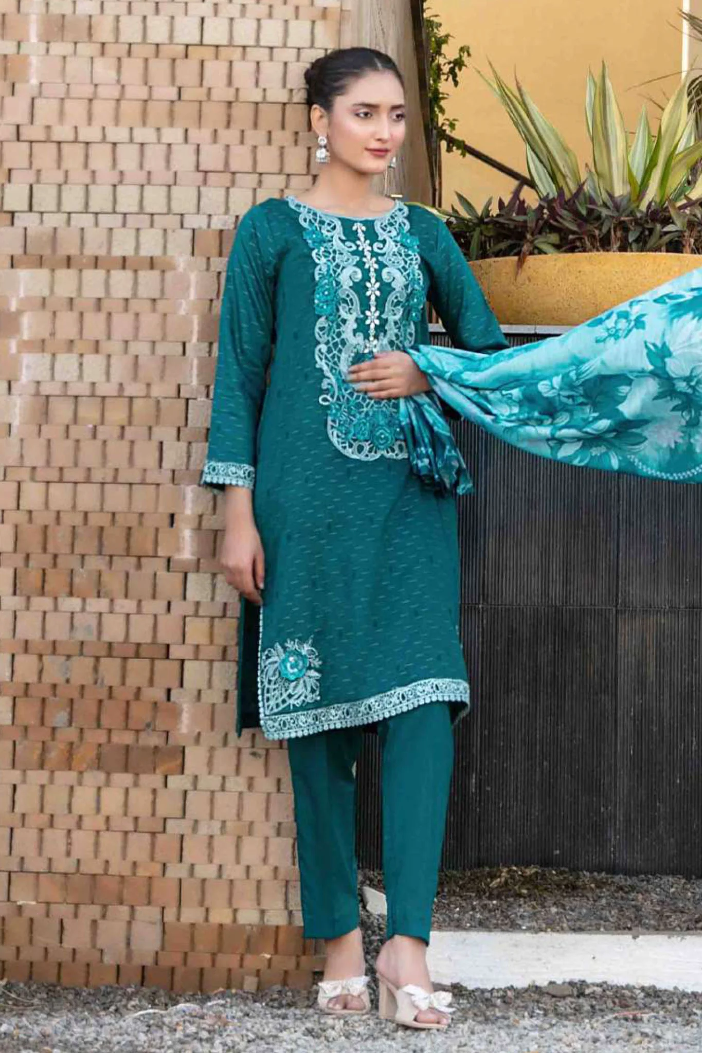Calafia By Tawakkal Stitched 3 Piece Emb Lawn Collection-D-3145 - Image 4