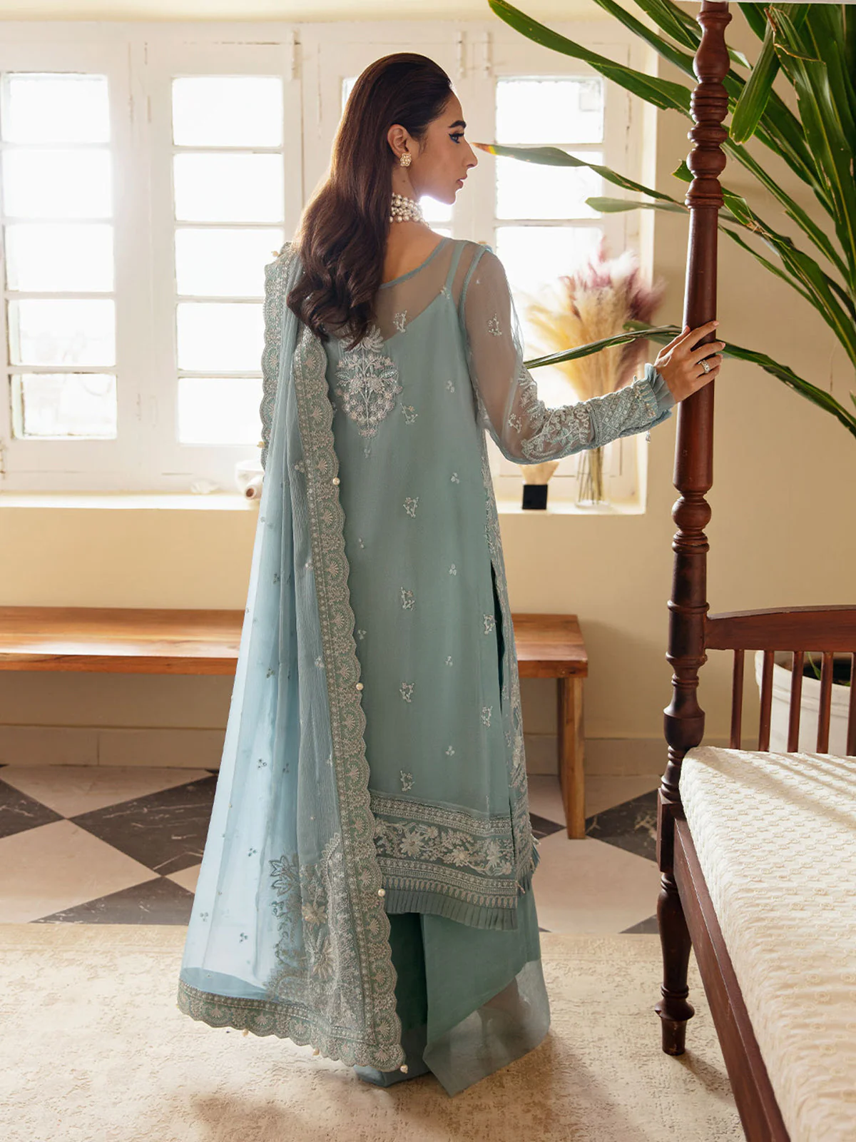 Gulaal Unstitched 3 Piece Emb Chiffon Vol-01 Suit-Calypso GL-EC-23V1-05 - Image 2