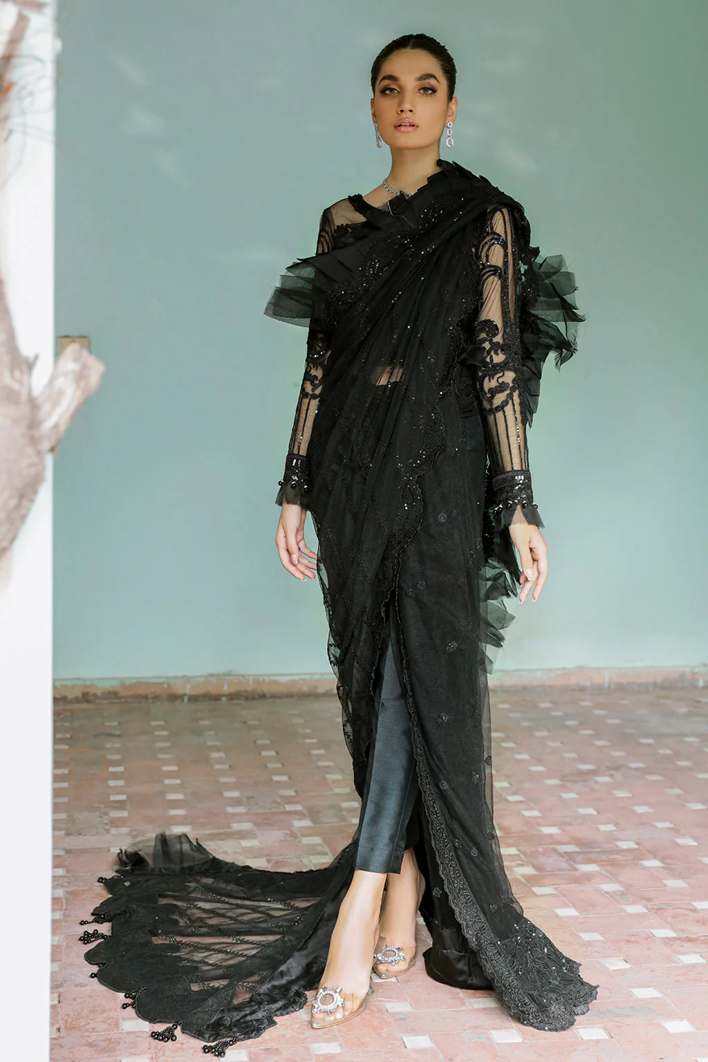 Zarposh Unstitched 3 Piece Formals Collection-CANNA - Image 3