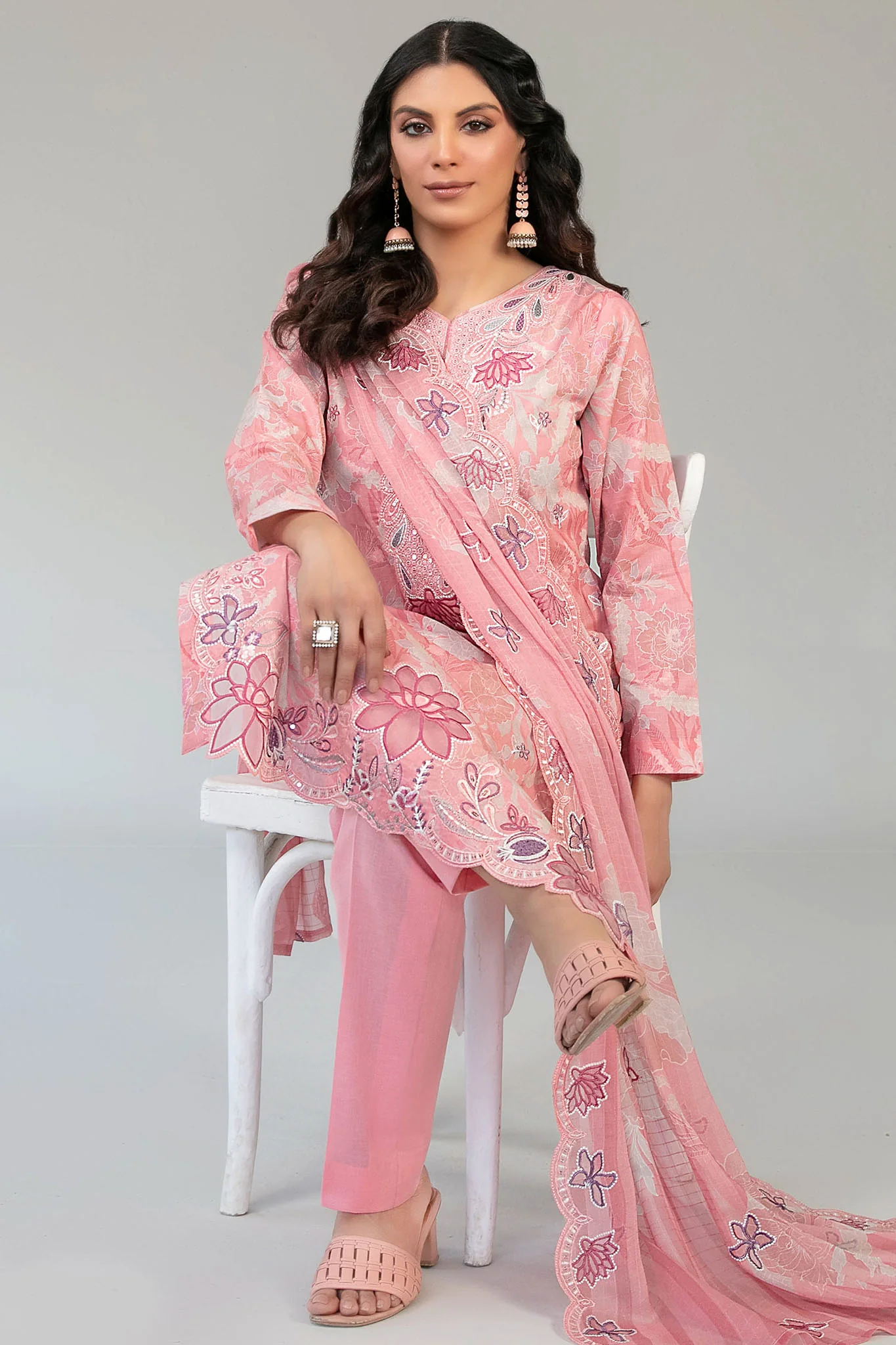 Casca By Tawakkal Unstitched 3 Piece Emb Lawn Suit-D-2909 - Image 3
