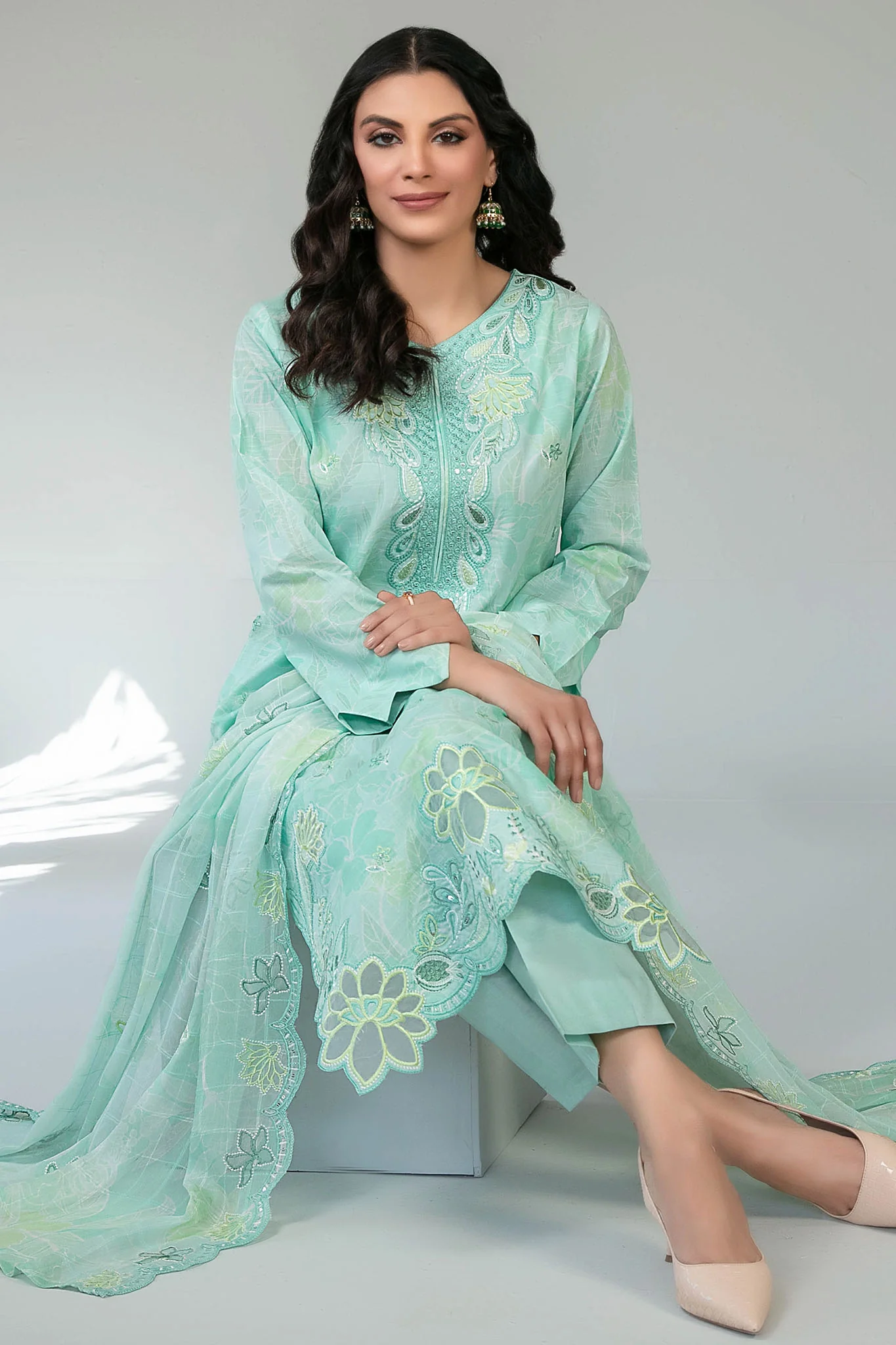 Casca By Tawakkal Unstitched 3 Piece Emb Lawn Suit-D-2910 - Image 3