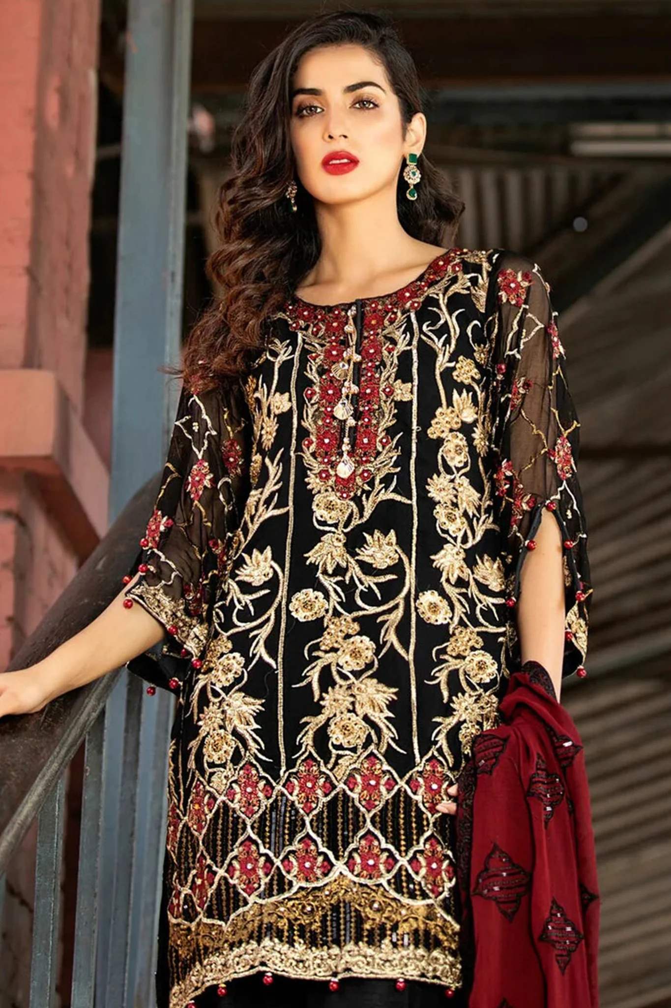 Celebrity Chiffon By Noorma Kaamal Unstitched 3 Piece Formals Suit-NK-CC-01 - Image 2