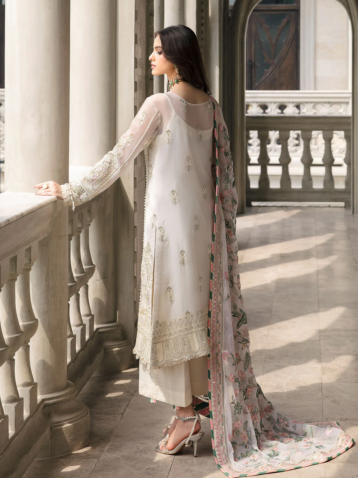 Gulaal Unstitched 3 Piece Emb Chiffon Eid Suit-Cemile 03 - Image 2