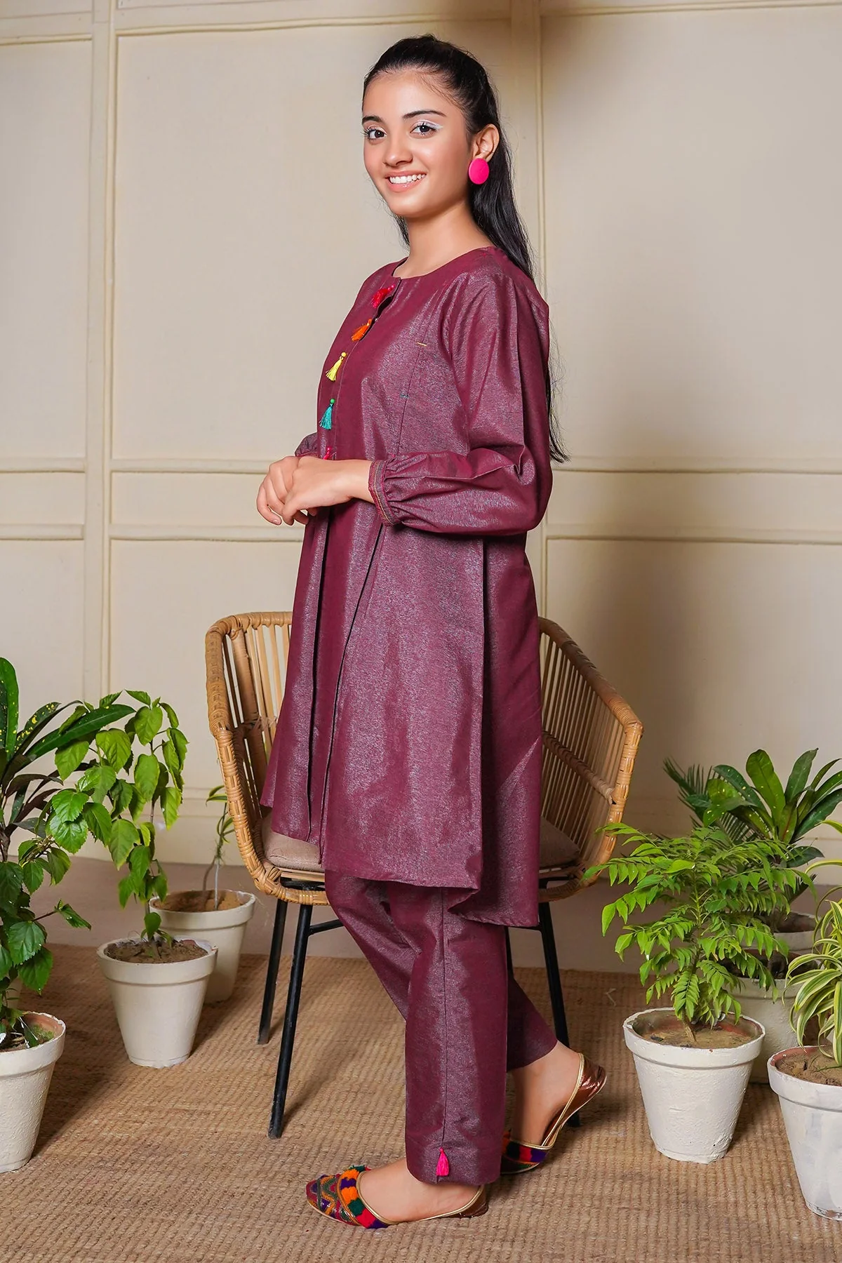 Ochre Clothing Chambray Cotton 2 Pc Suit - Image 4