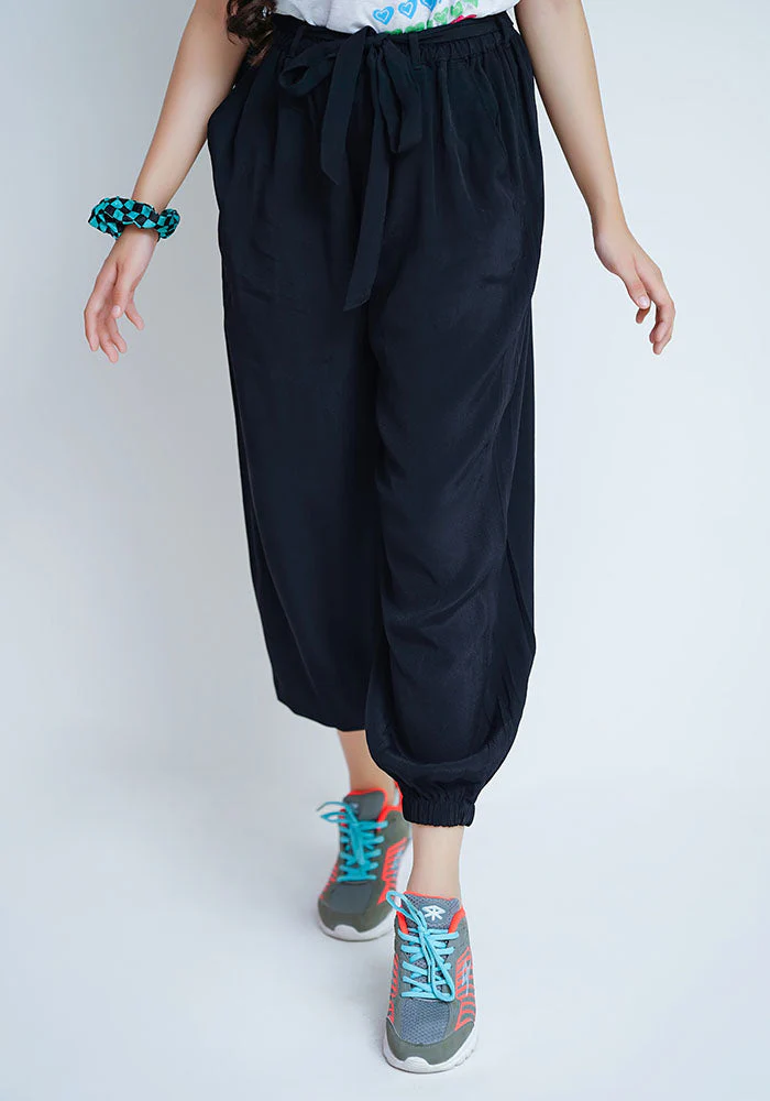 Cotton Crepe Jogger Pants - Image 5