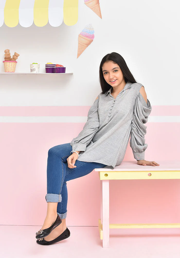 Ochre Clothing Chambray Top - Image 8