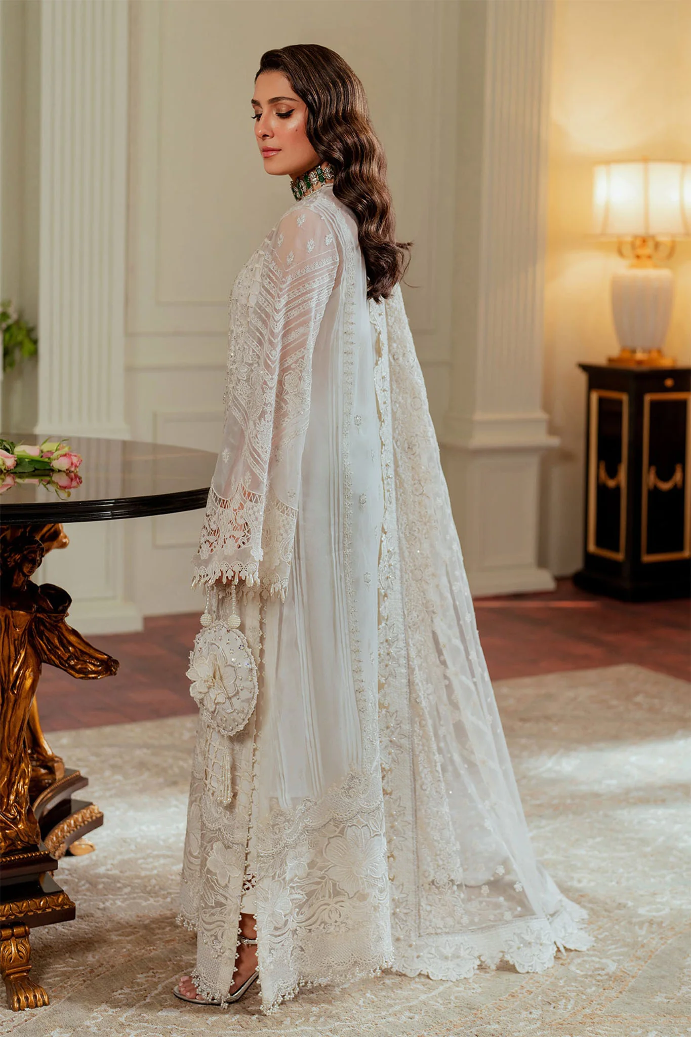 Chantelle By Baroque Unstitched 3 Piece Luxury Formals Vol-13 Suit-EC-02 - Image 3