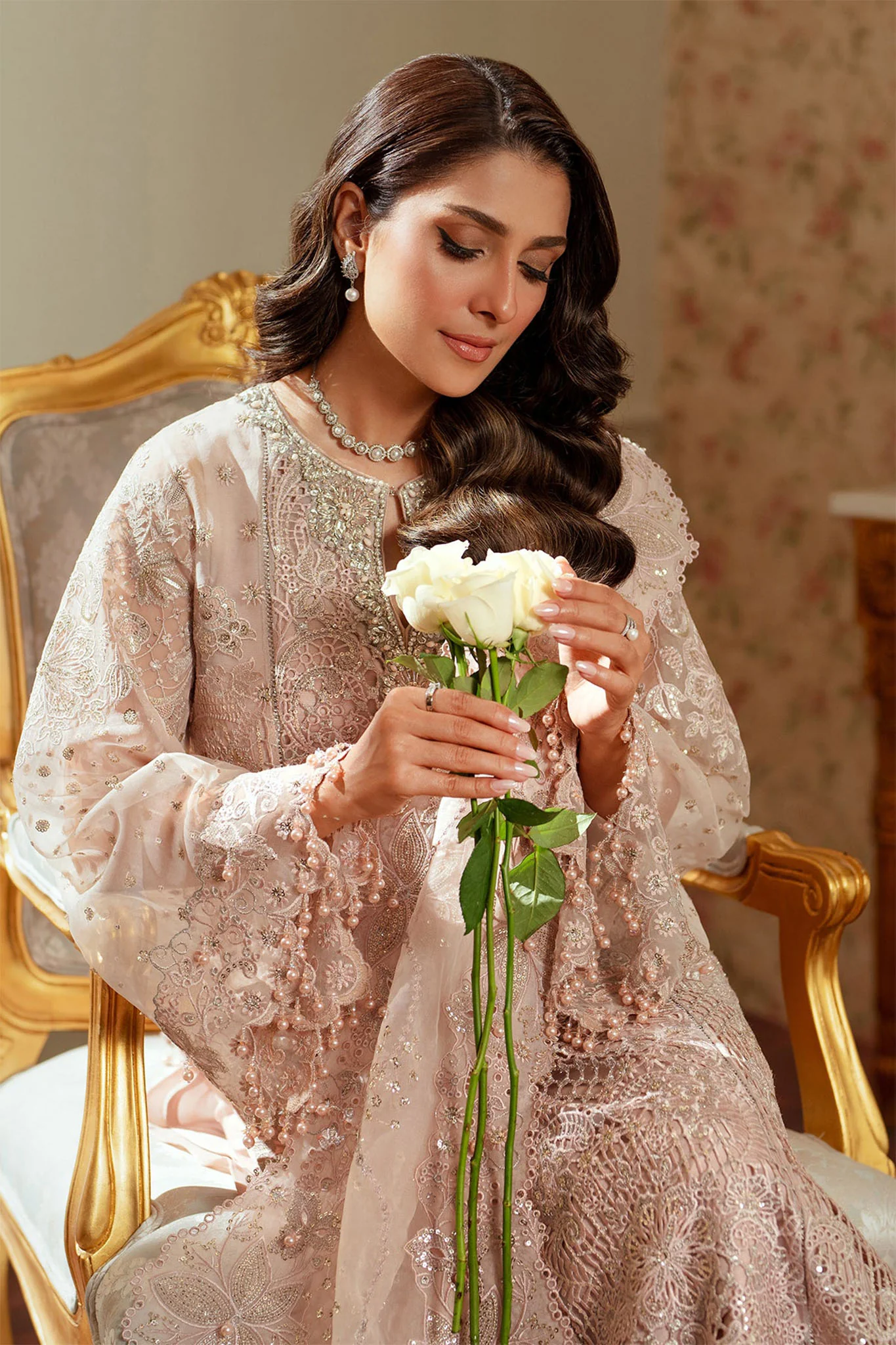 Chantelle By Baroque Unstitched 3 Piece Luxury Formals Vol-13 Suit-EC-04 - Image 5