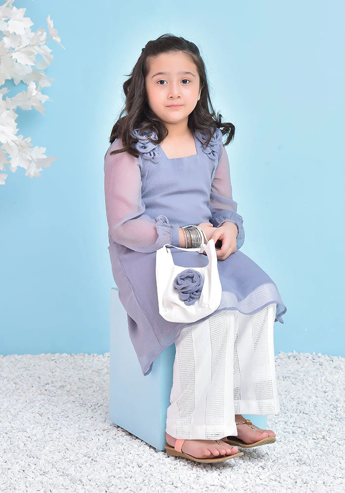 Ochre Clothing Chiffon 2 Pc Suit - Image 2