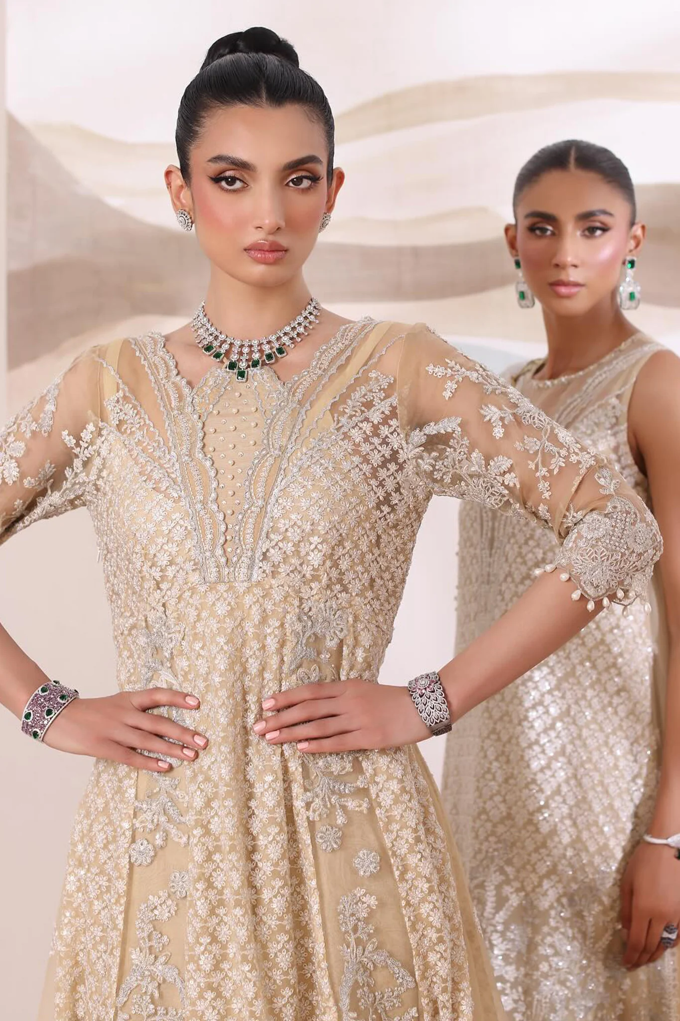 Chiffon De Luxe By Noor Saadia Asad Unstitched 3 Piece Luxury Formals Suit-D-01-Nura - Image 6