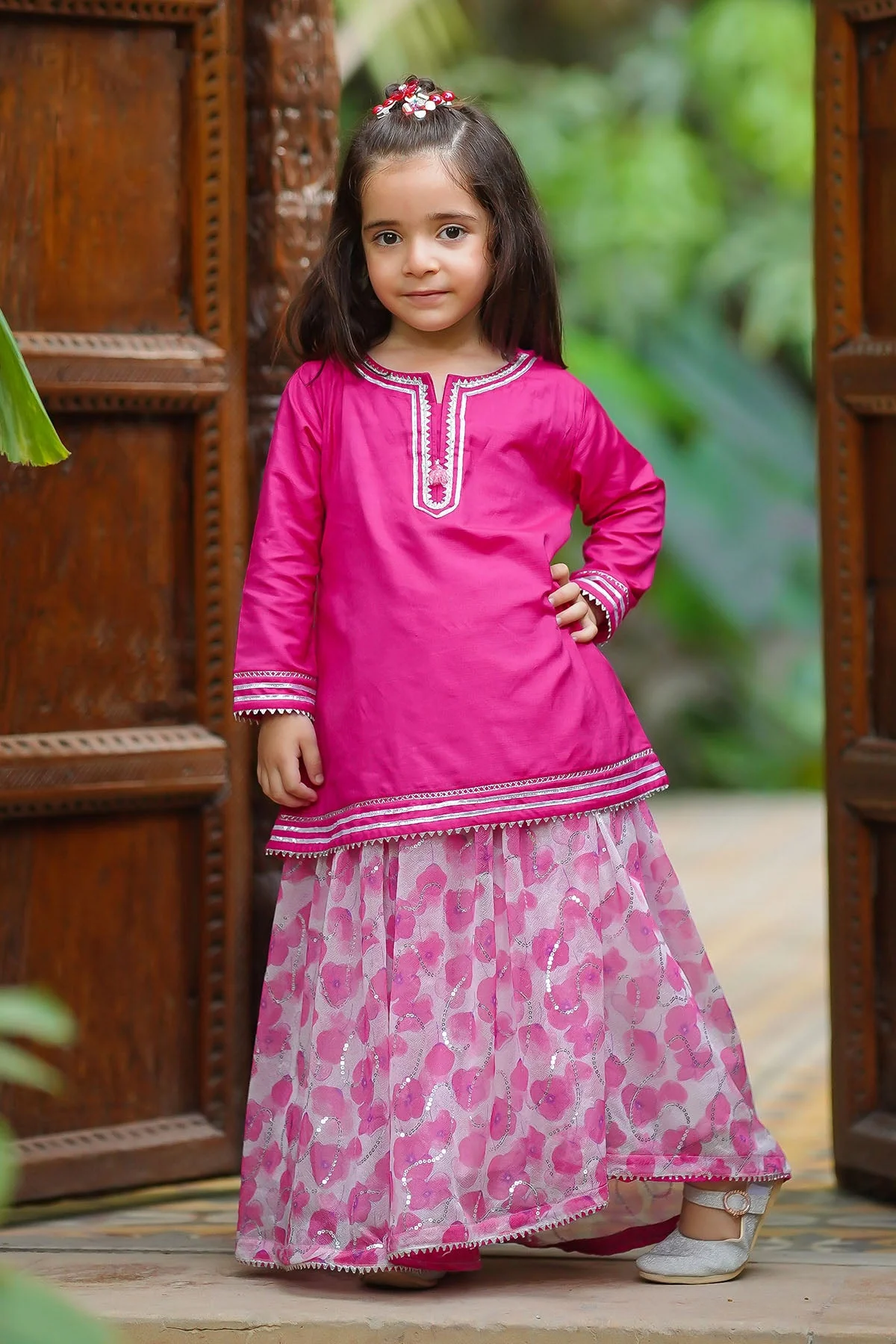 Ochre Clothing Cotton Silk Embellished 3 Pc Suit - Image 2